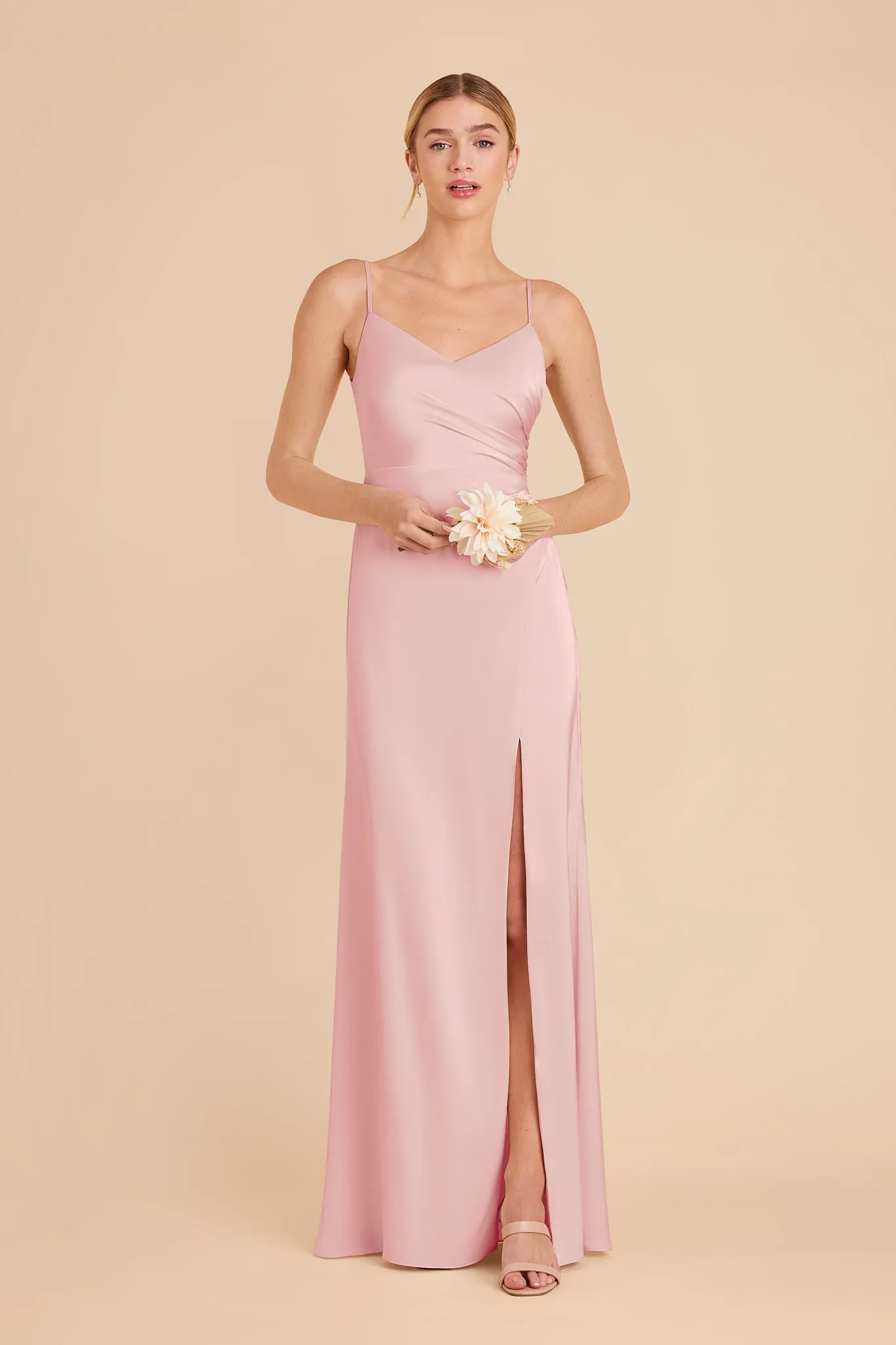 Catherine Matte Satin Dress - Fondant Pink sold by Birdy Grey