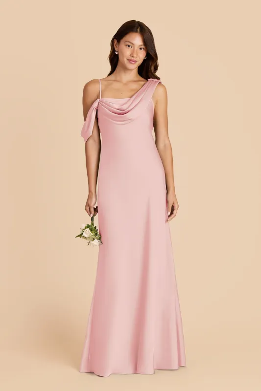 Freya Matte Satin Dress - Fondant Pink made by Birdy Grey