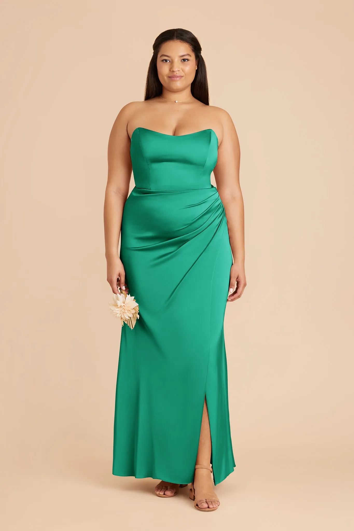Anne Matte Satin Dress - Turquoise sold by Birdy Grey product image thumbnail 2