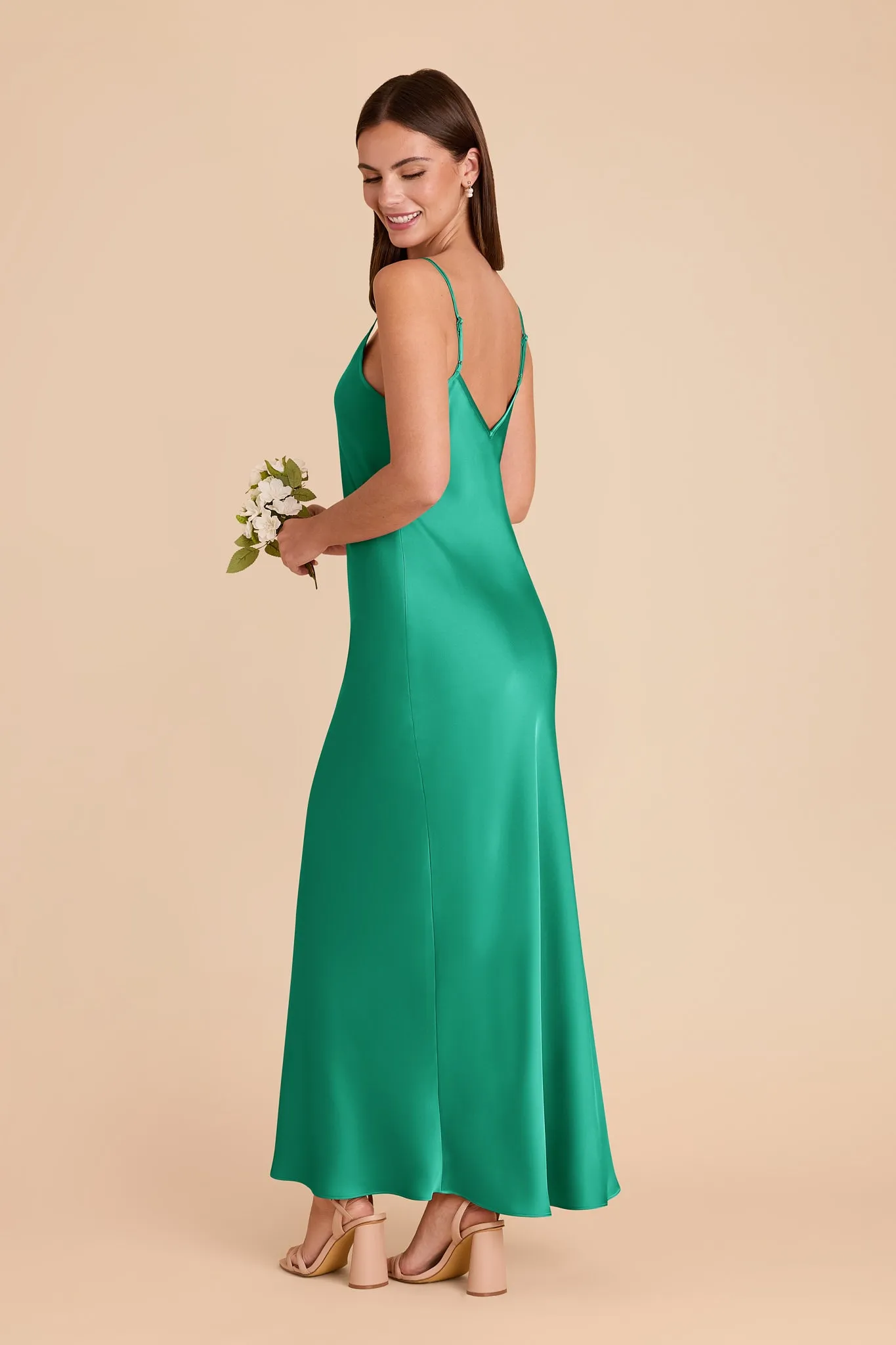 Alice Matte Satin Dress - Turquoise sold by Birdy Grey product image thumbnail 4