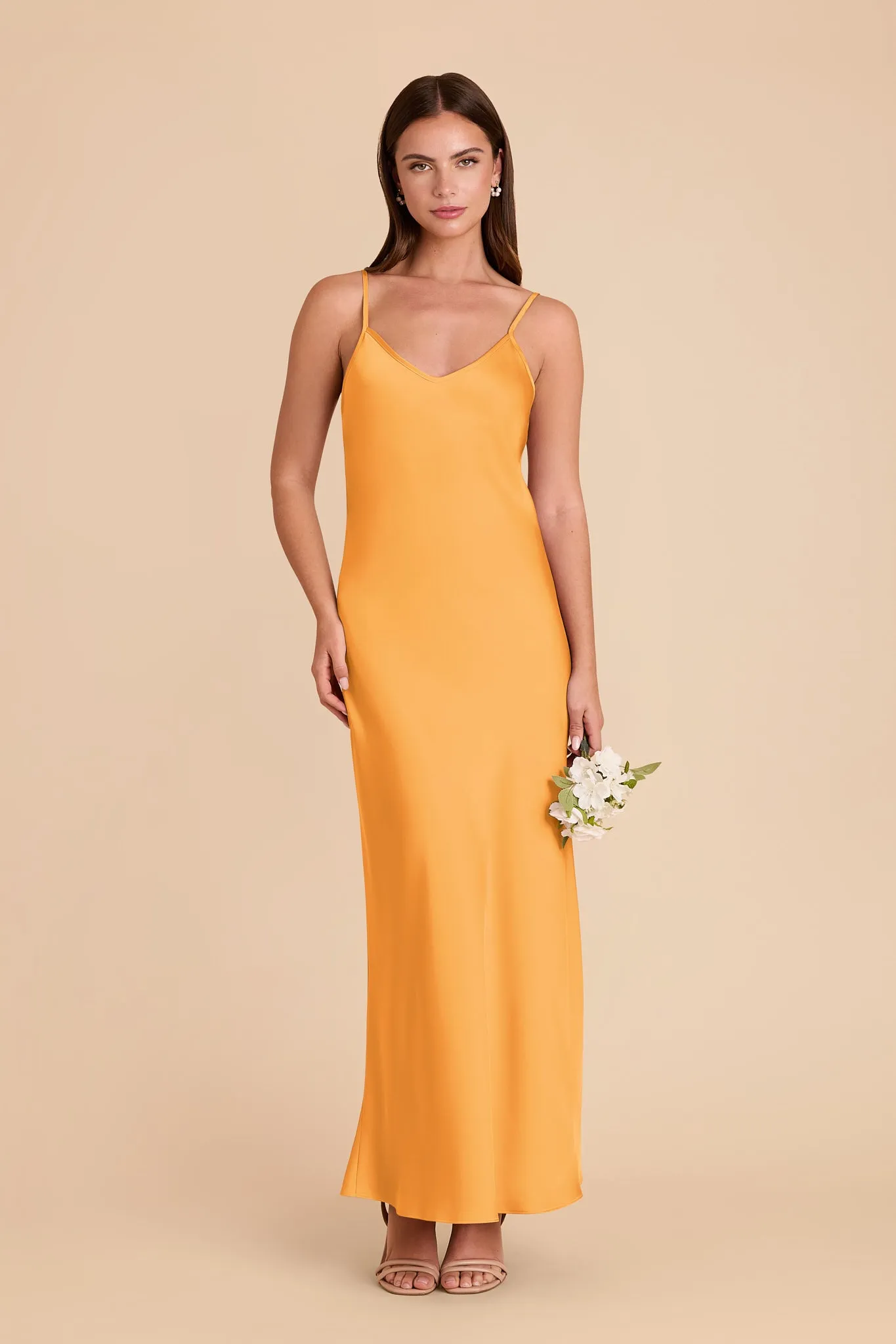 Alice Matte Satin Dress - Mango sold by Birdy Grey