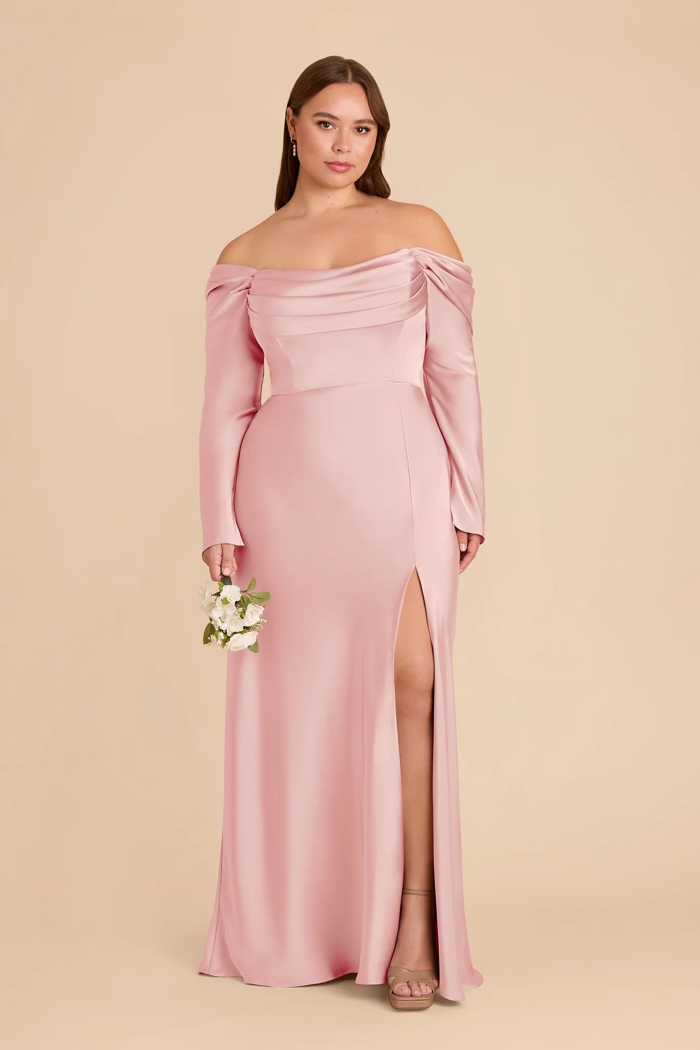 Maya Matte Satin Dress - Fondant Pink sold by Birdy Grey product image thumbnail 2