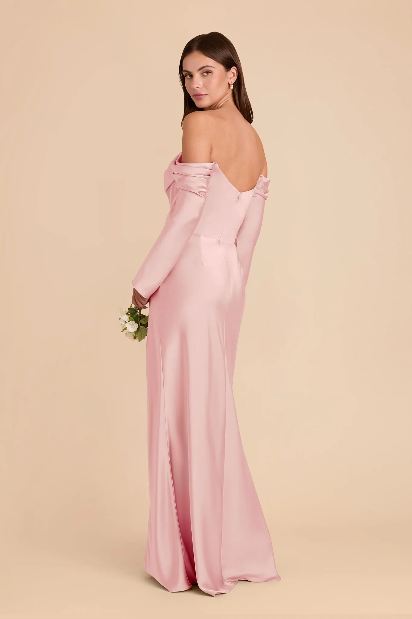 Maya Matte Satin Dress - Fondant Pink sold by Birdy Grey product image thumbnail 3
