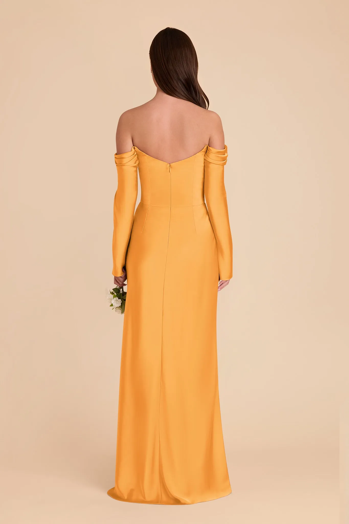 Maya Matte Satin Dress - Mango sold by Birdy Grey product image thumbnail 5