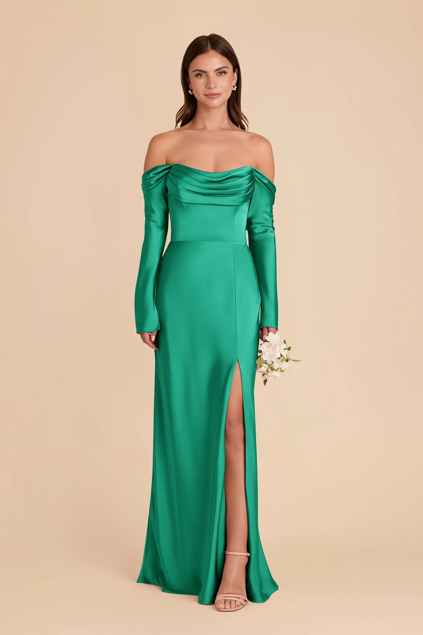 Maya Matte Satin Dress - Turquoise sold by Birdy Grey