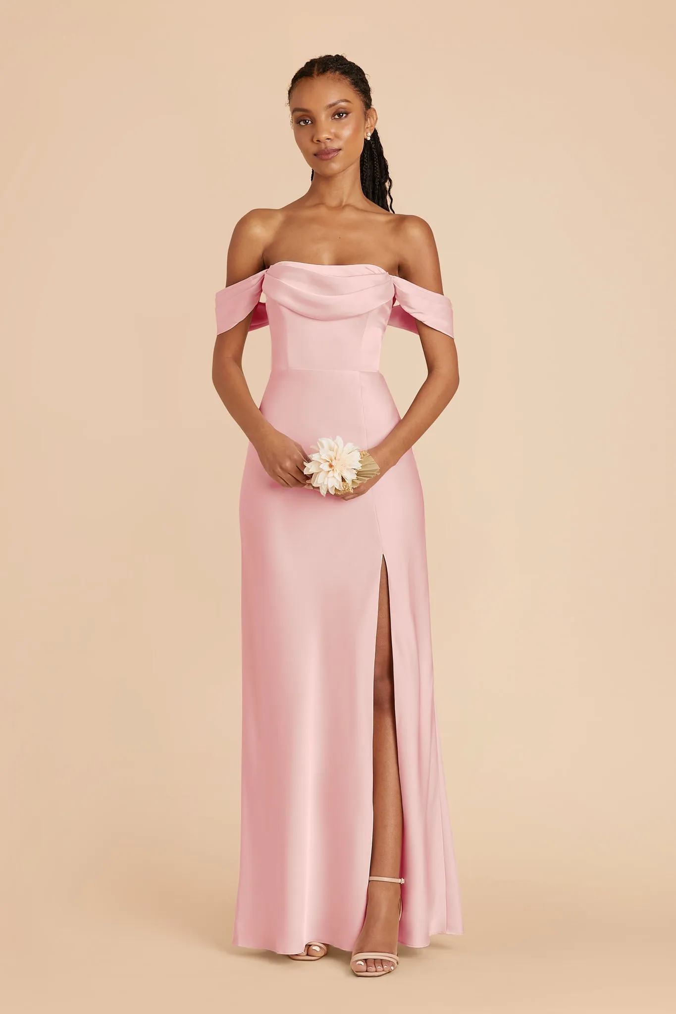 Mia Matte Satin Dress - Fondant Pink sold by Birdy Grey product image thumbnail 3