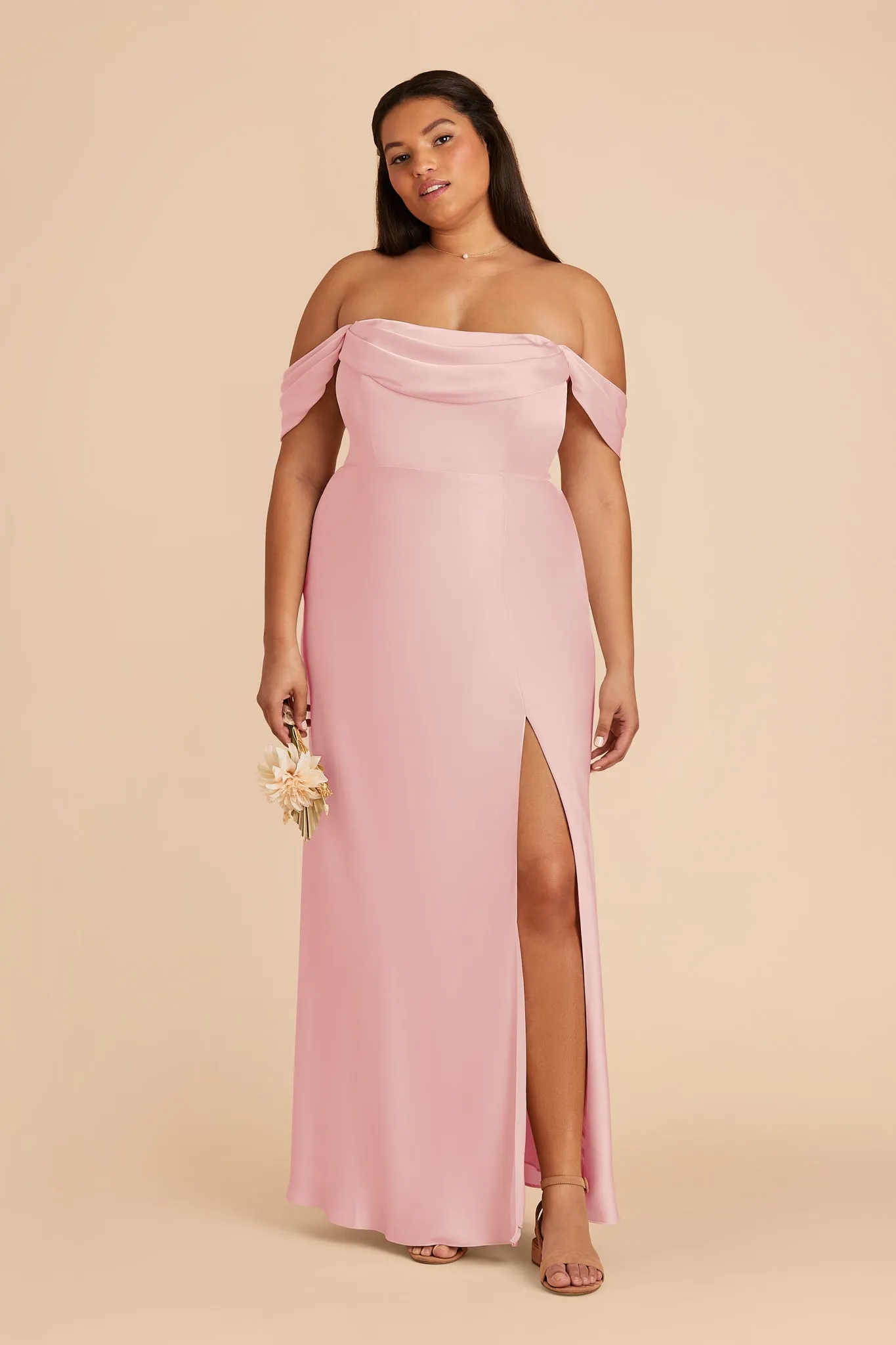 Mia Matte Satin Dress - Fondant Pink sold by Birdy Grey product image thumbnail 2
