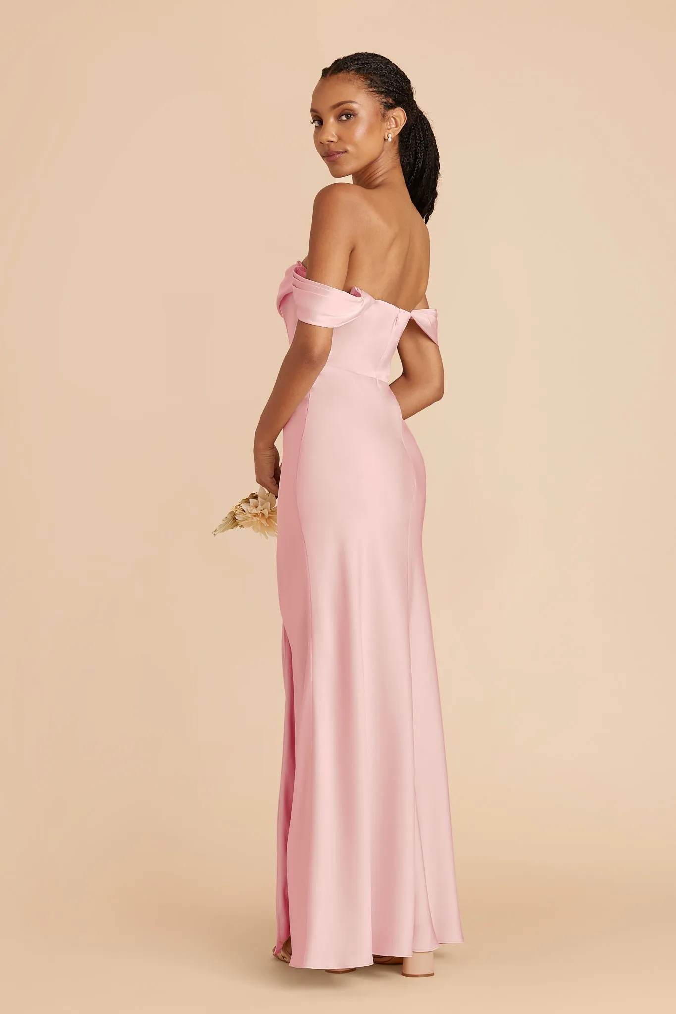 Mia Matte Satin Dress - Fondant Pink sold by Birdy Grey product image thumbnail 5