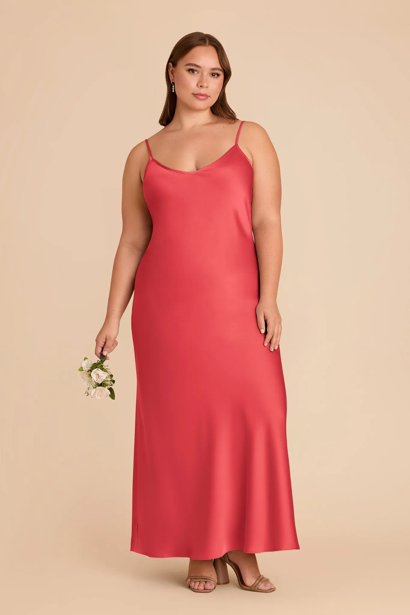 Alice Matte Satin Dress - Guava sold by Birdy Grey product image thumbnail 2