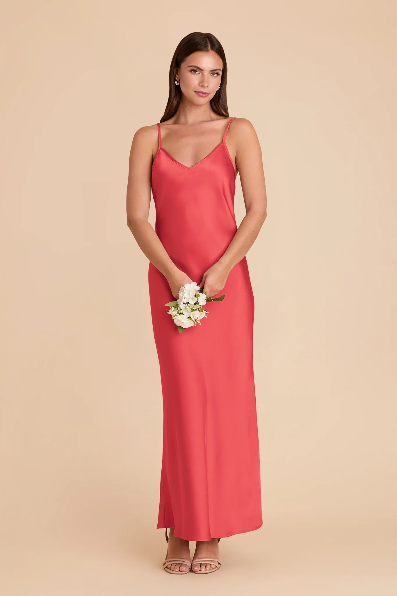 Alice Matte Satin Dress - Guava sold by Birdy Grey product image thumbnail 3