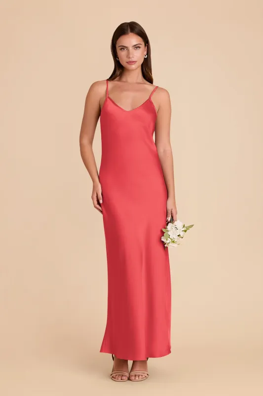 Alice Matte Satin Dress - Guava sold by Birdy Grey