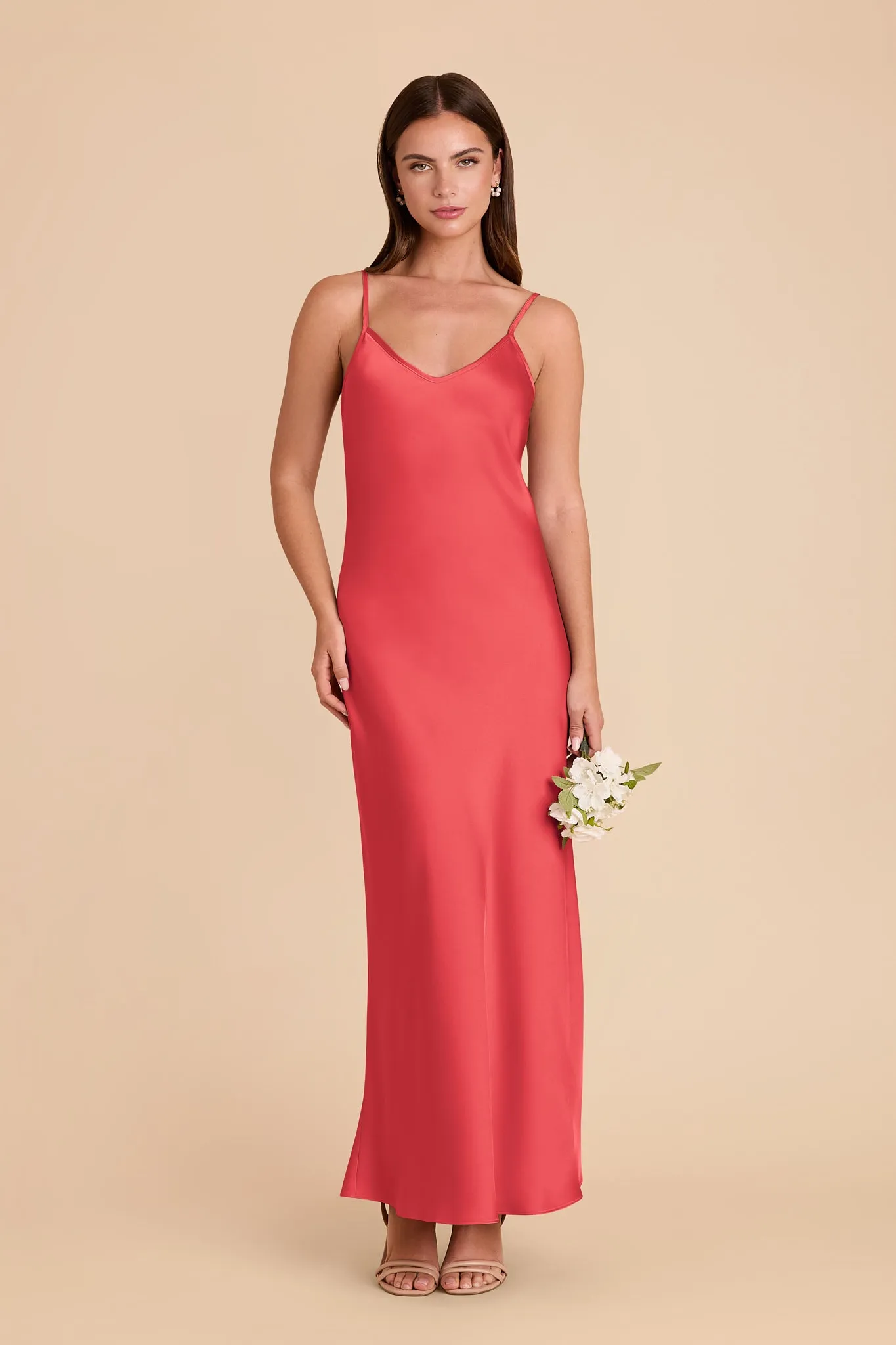 Alice Matte Satin Dress - Guava sold by Birdy Grey