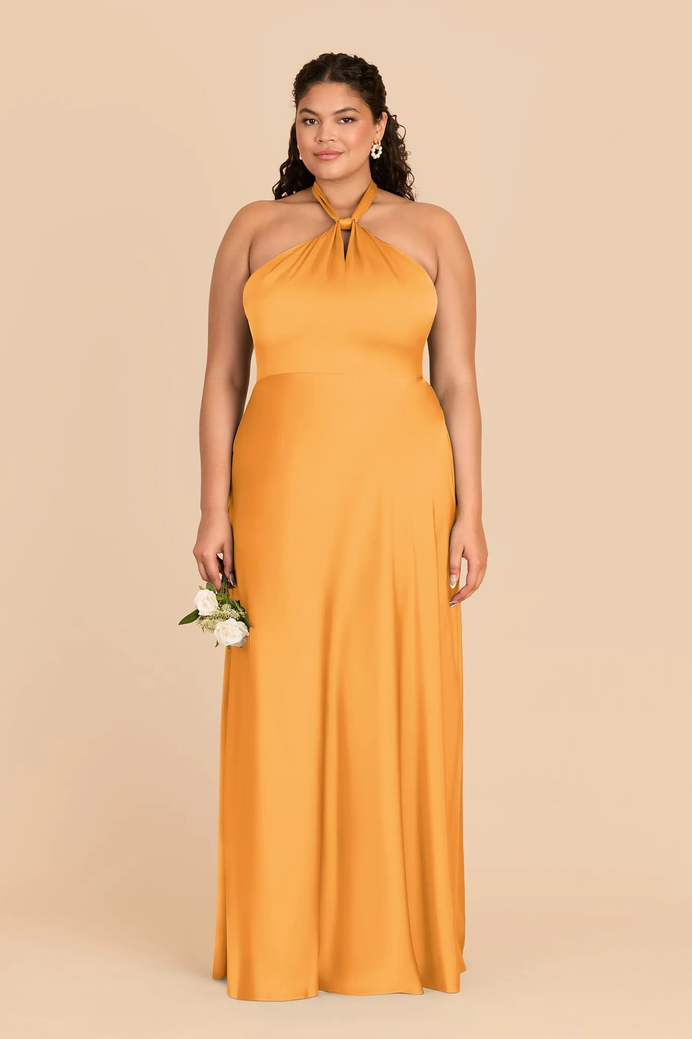 Monica Matte Satin Dress - Mango sold by Birdy Grey product image thumbnail 2