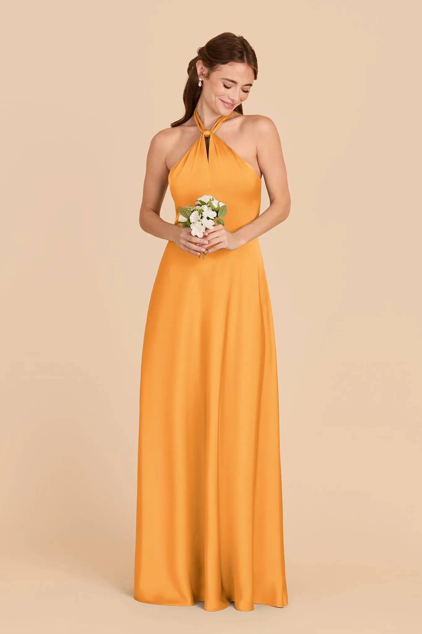 Monica Matte Satin Dress - Mango sold by Birdy Grey product image thumbnail 3