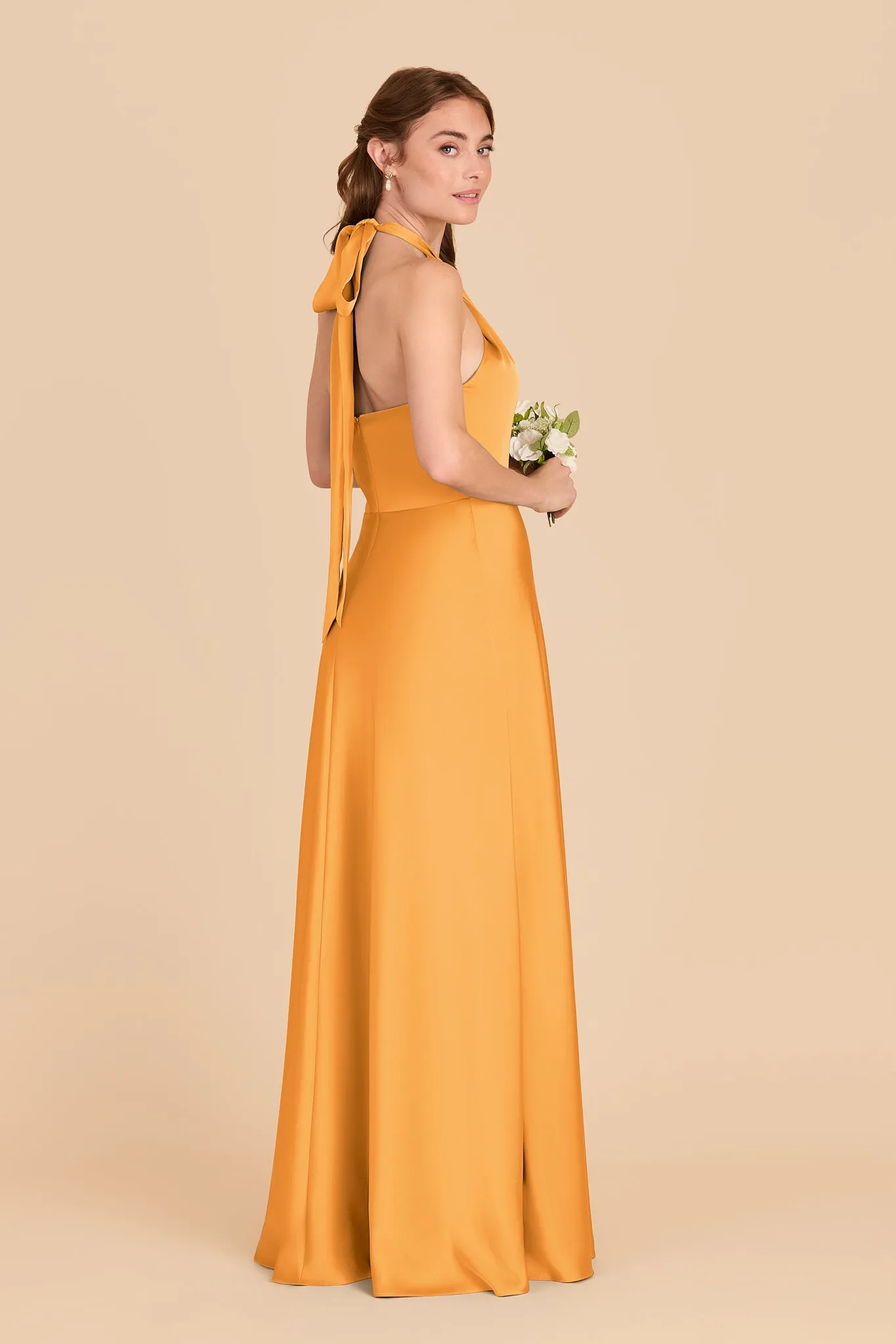 Monica Matte Satin Dress - Mango sold by Birdy Grey product image thumbnail 4