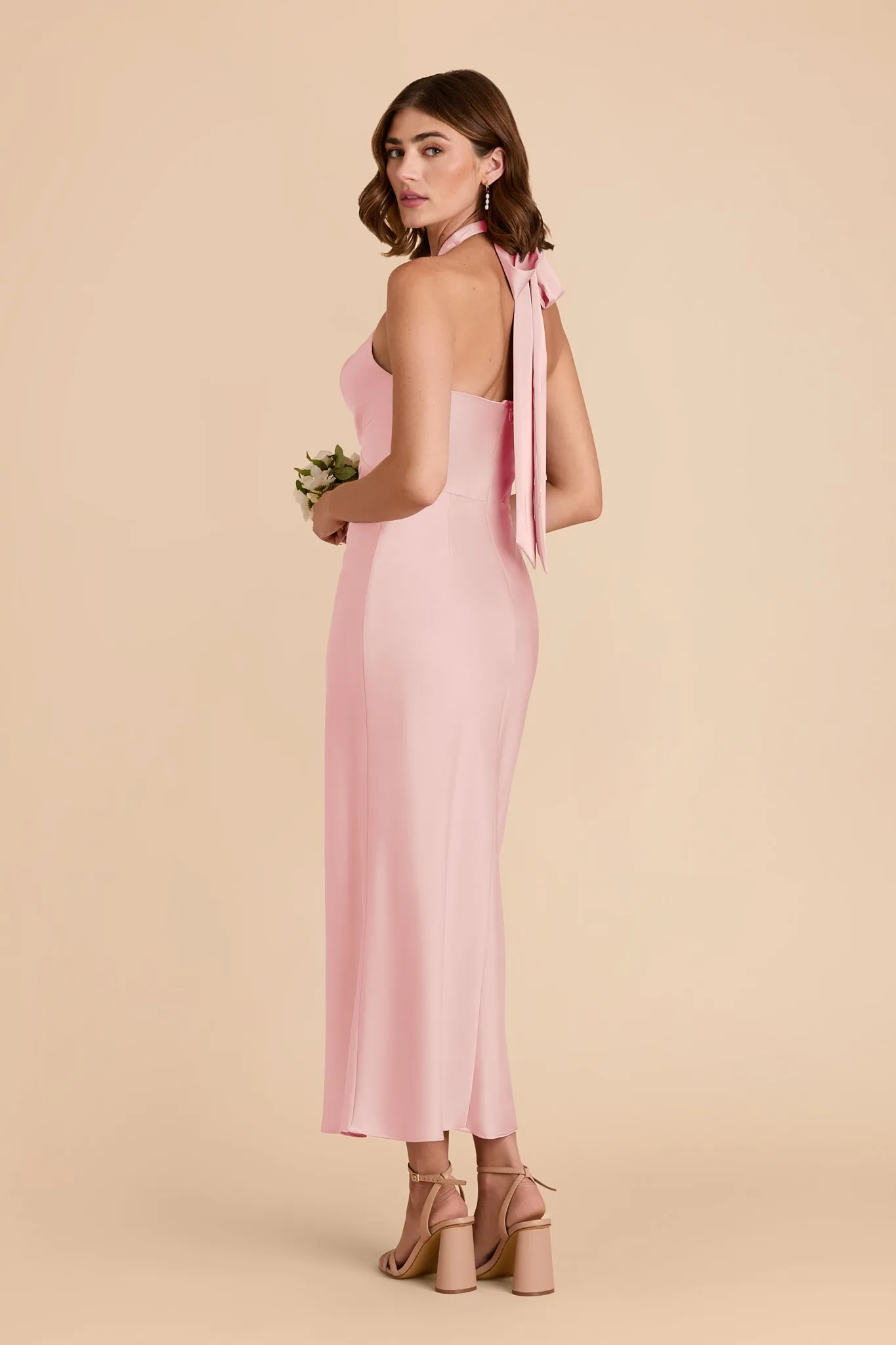 Monique Matte Satin Dress - Fondant Pink sold by Birdy Grey product image thumbnail 4