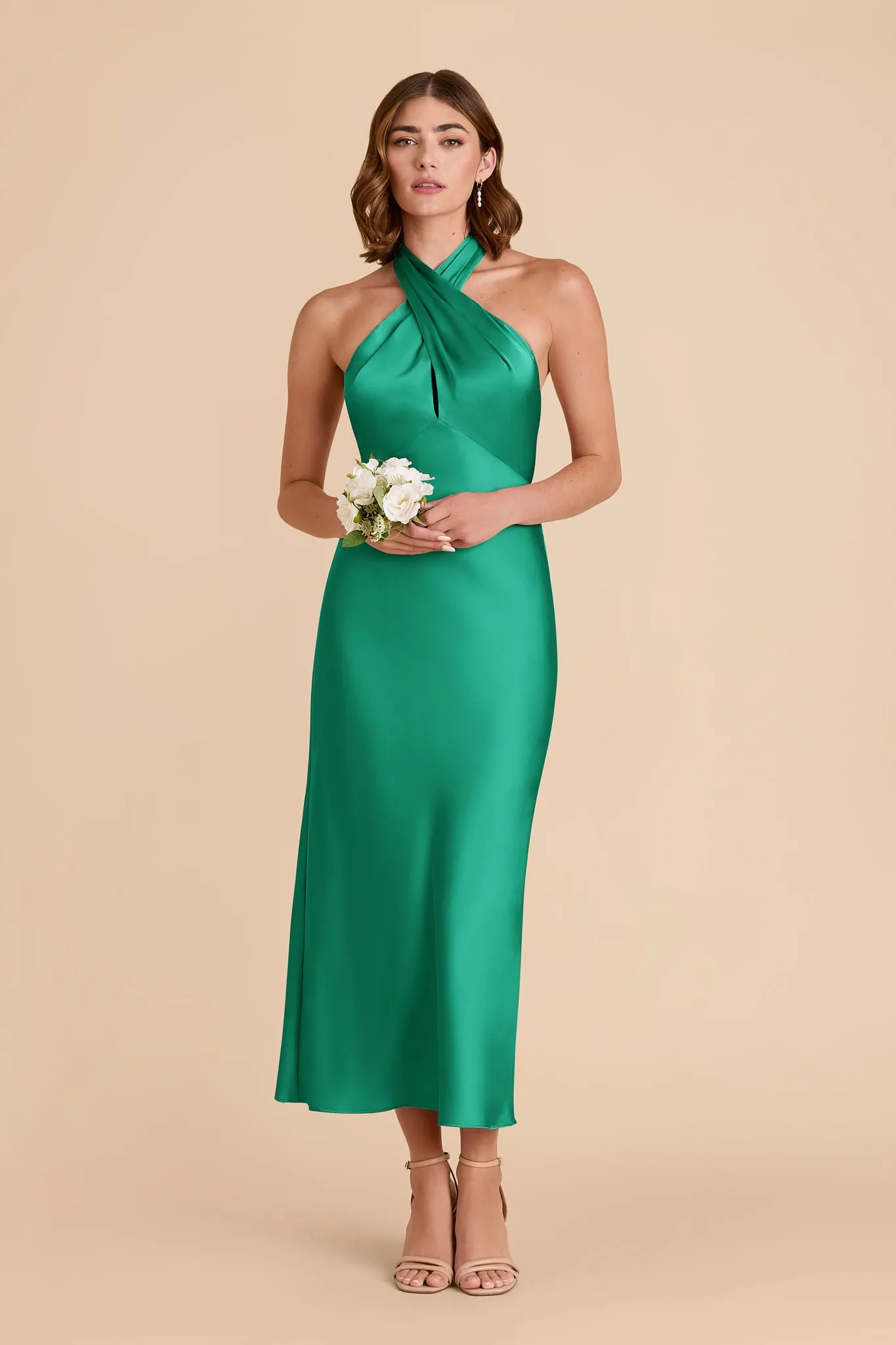 Monique Matte Satin Dress - Turquoise sold by Birdy Grey product image thumbnail 3