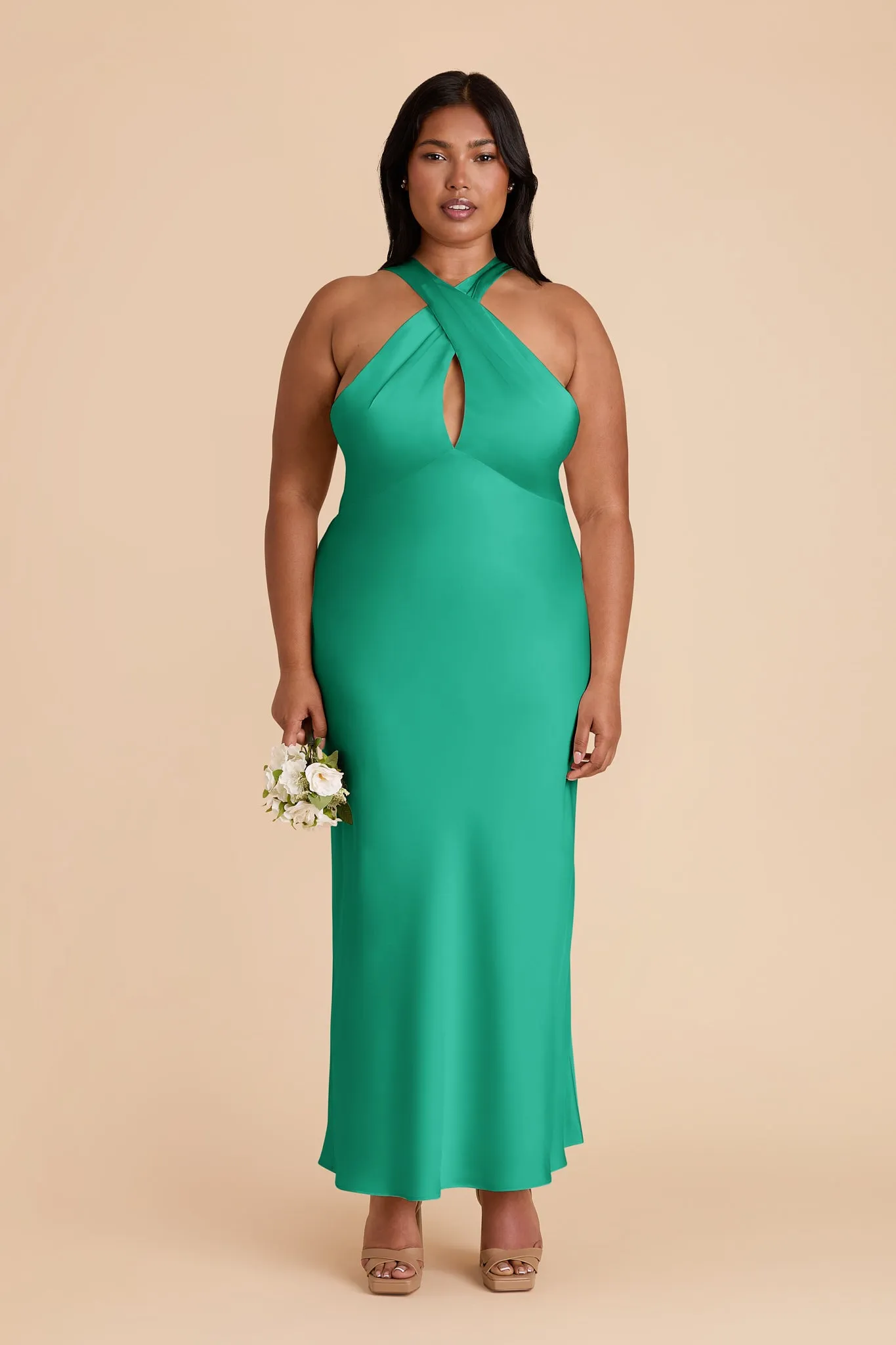 Monique Matte Satin Dress - Turquoise sold by Birdy Grey product image thumbnail 2