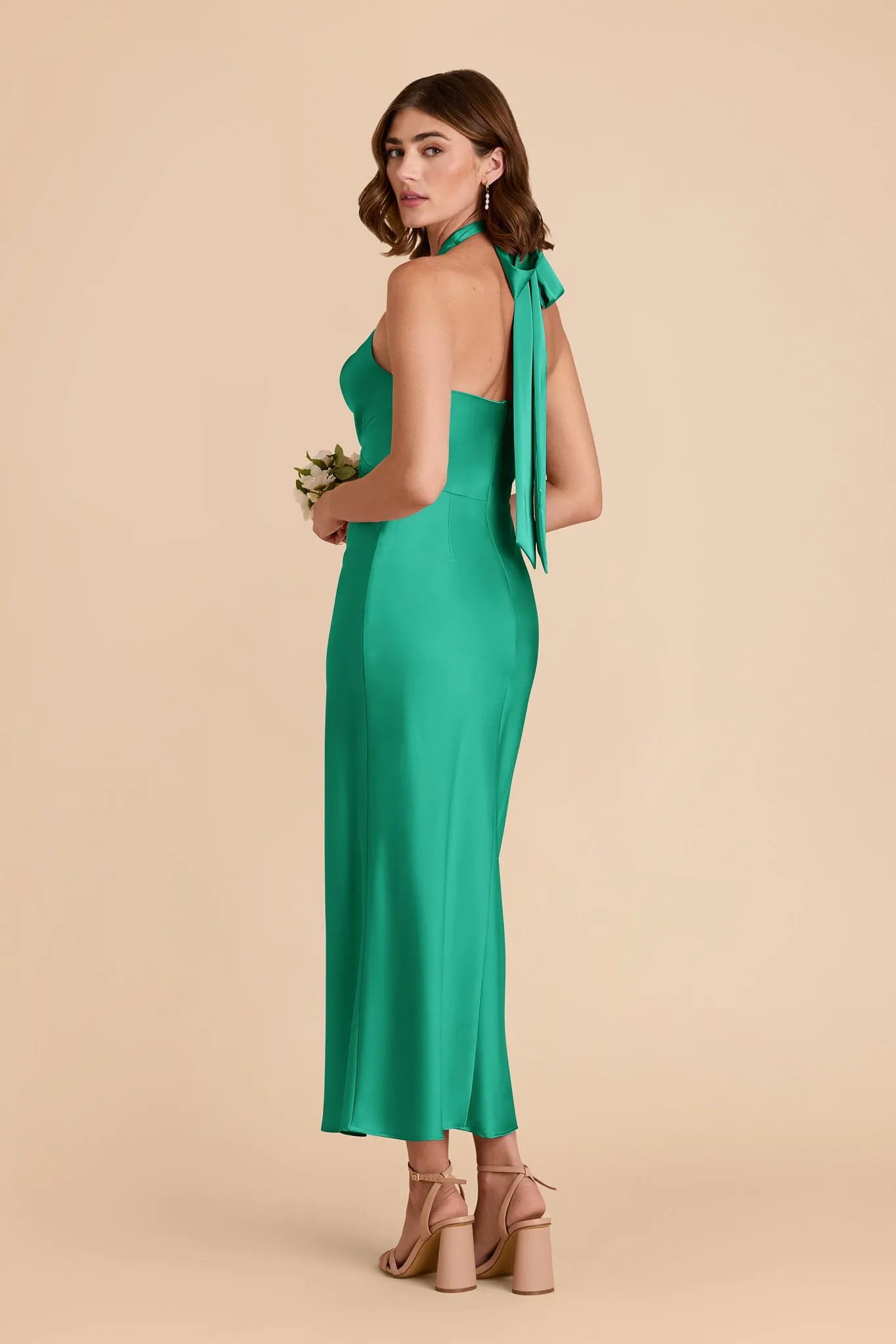 Monique Matte Satin Dress - Turquoise sold by Birdy Grey product image thumbnail 4