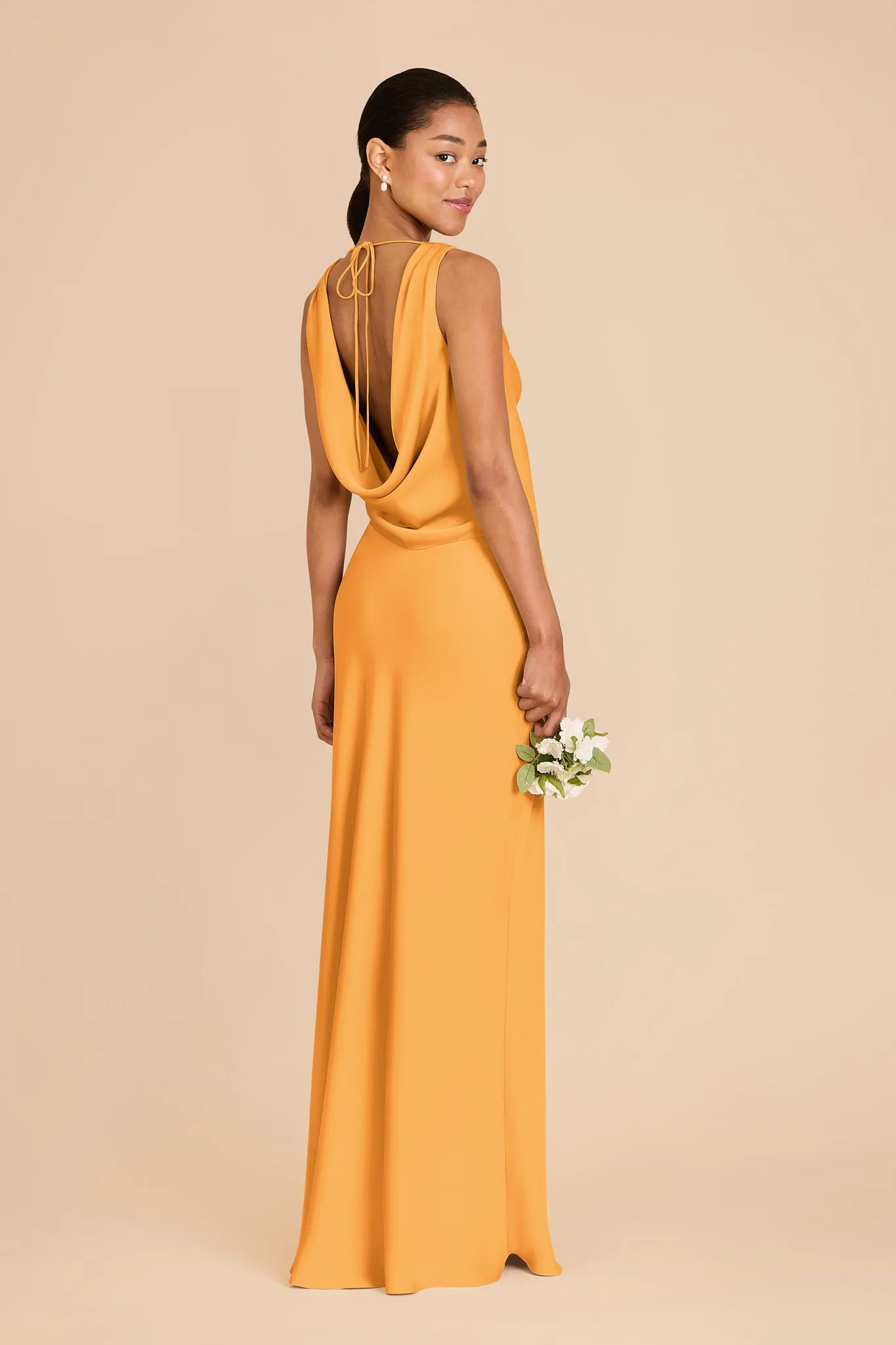 Bonnie Matte Satin Dress - Mango sold by Birdy Grey product image thumbnail 4
