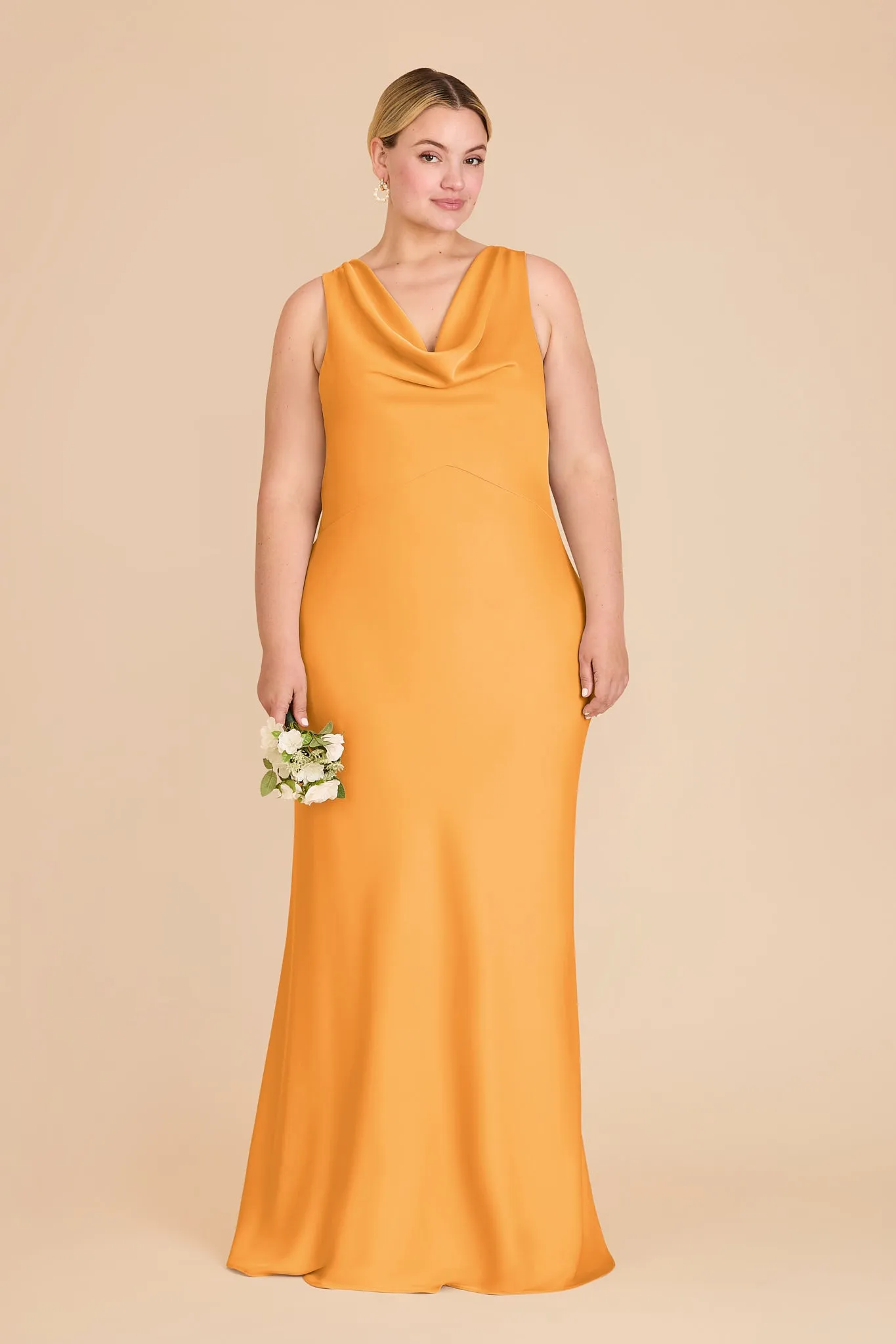 Bonnie Matte Satin Dress - Mango sold by Birdy Grey product image thumbnail 2