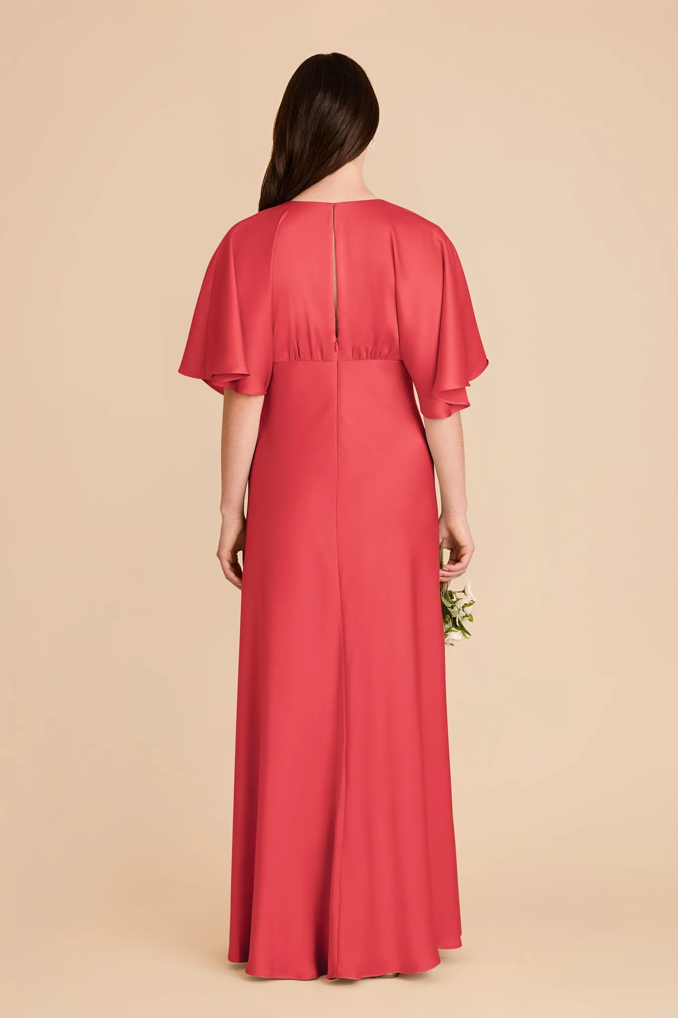 Shyla Matte Satin Dress - Guava sold by Birdy Grey product image thumbnail 5