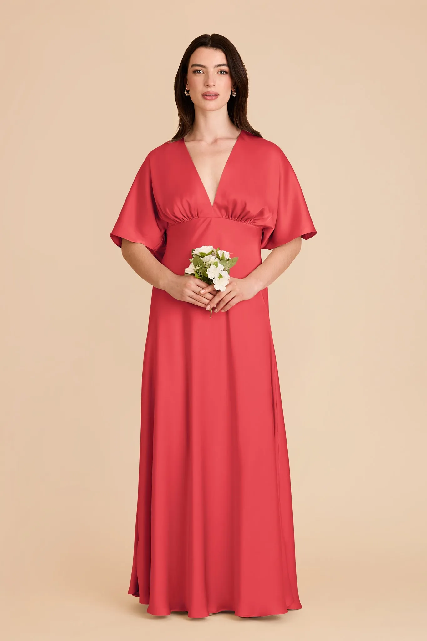 Shyla Matte Satin Dress - Guava sold by Birdy Grey product image thumbnail 3