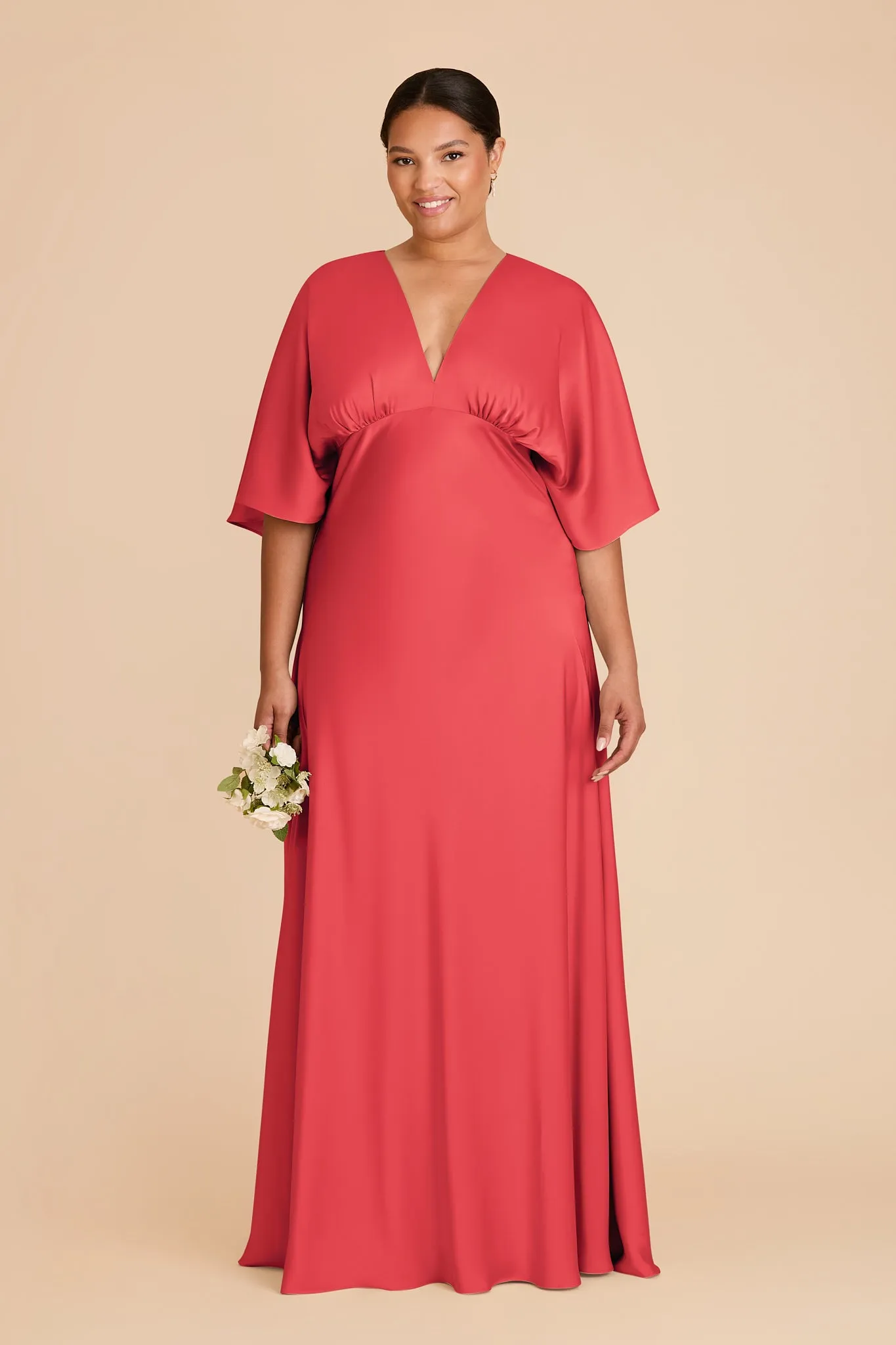 Shyla Matte Satin Dress - Guava sold by Birdy Grey product image thumbnail 2