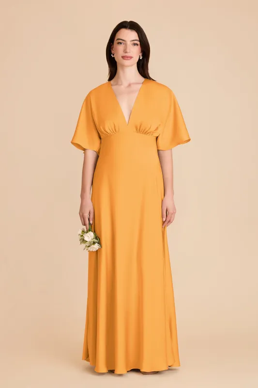 Shyla Matte Satin Dress - Mango sold by Birdy Grey