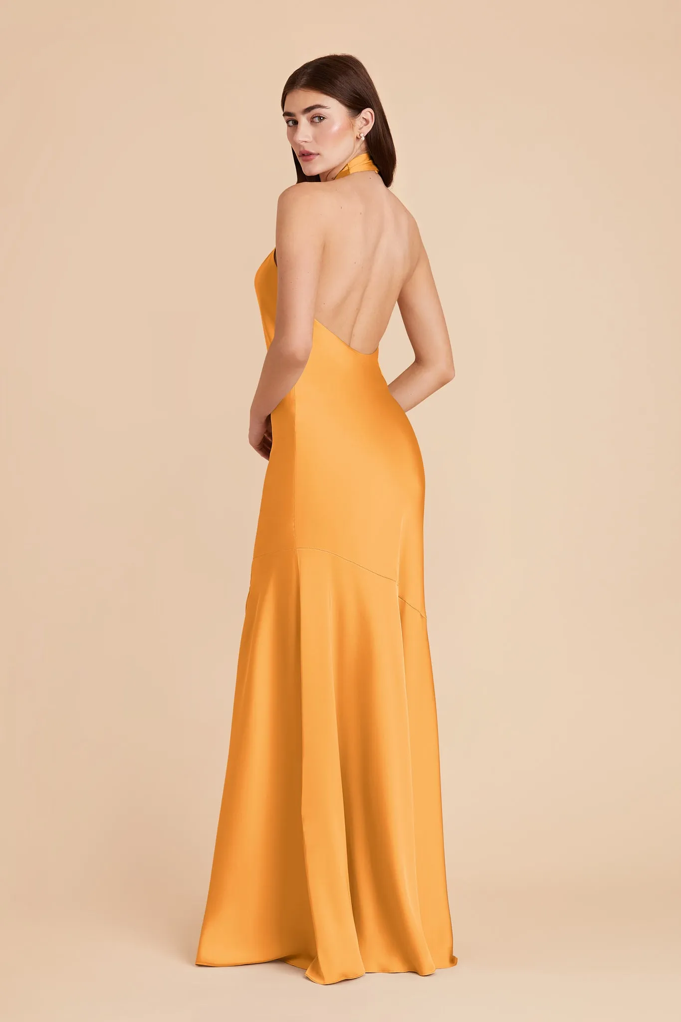 Stephanie Matte Satin Dress - Mango sold by Birdy Grey product image thumbnail 4