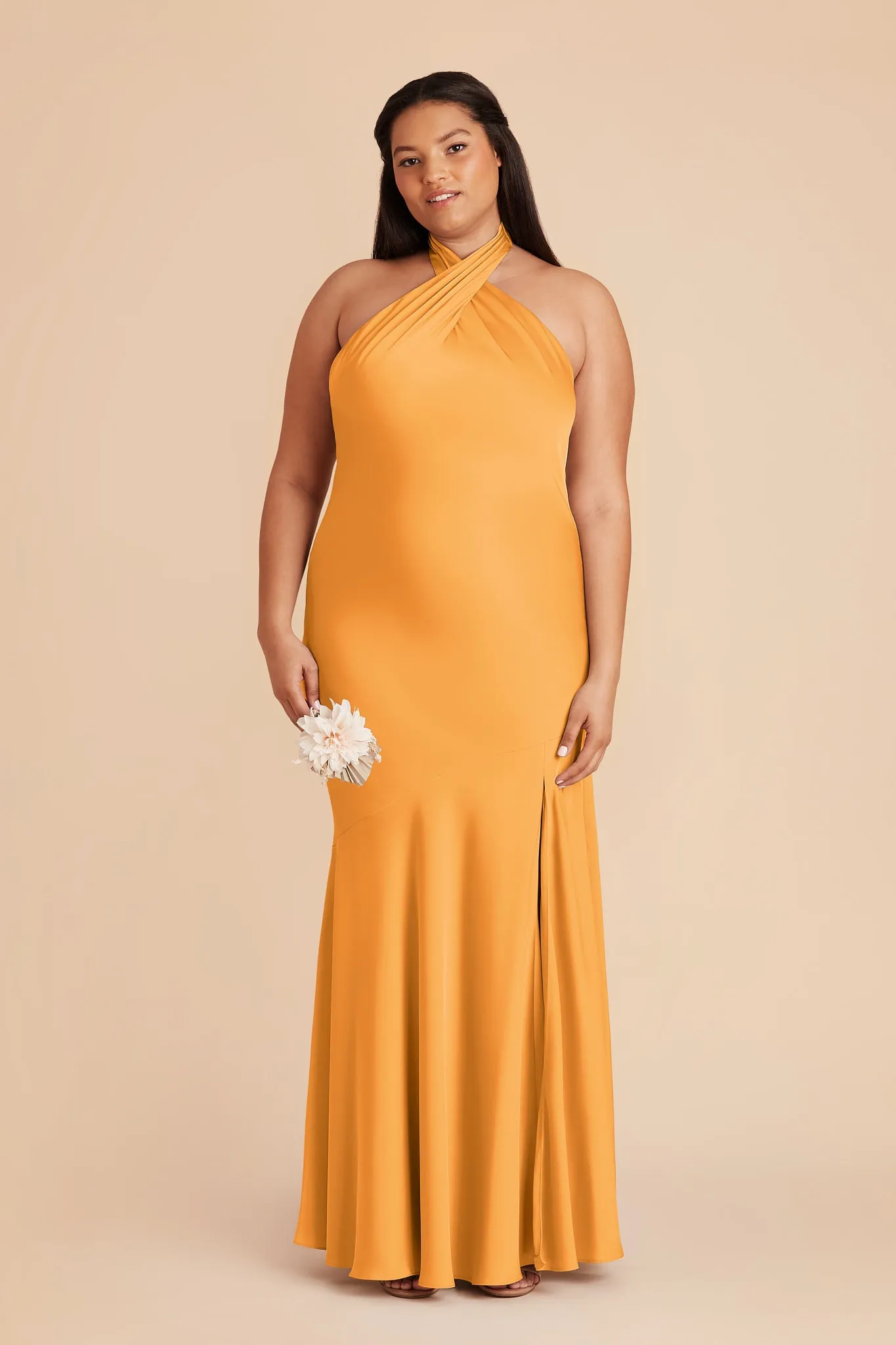 Stephanie Matte Satin Dress - Mango sold by Birdy Grey product image thumbnail 2