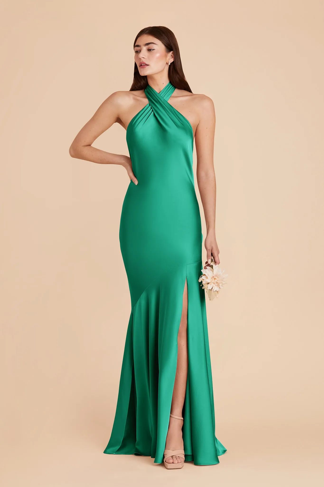 Stephanie Matte Satin Dress - Turquoise sold by Birdy Grey product image thumbnail 3