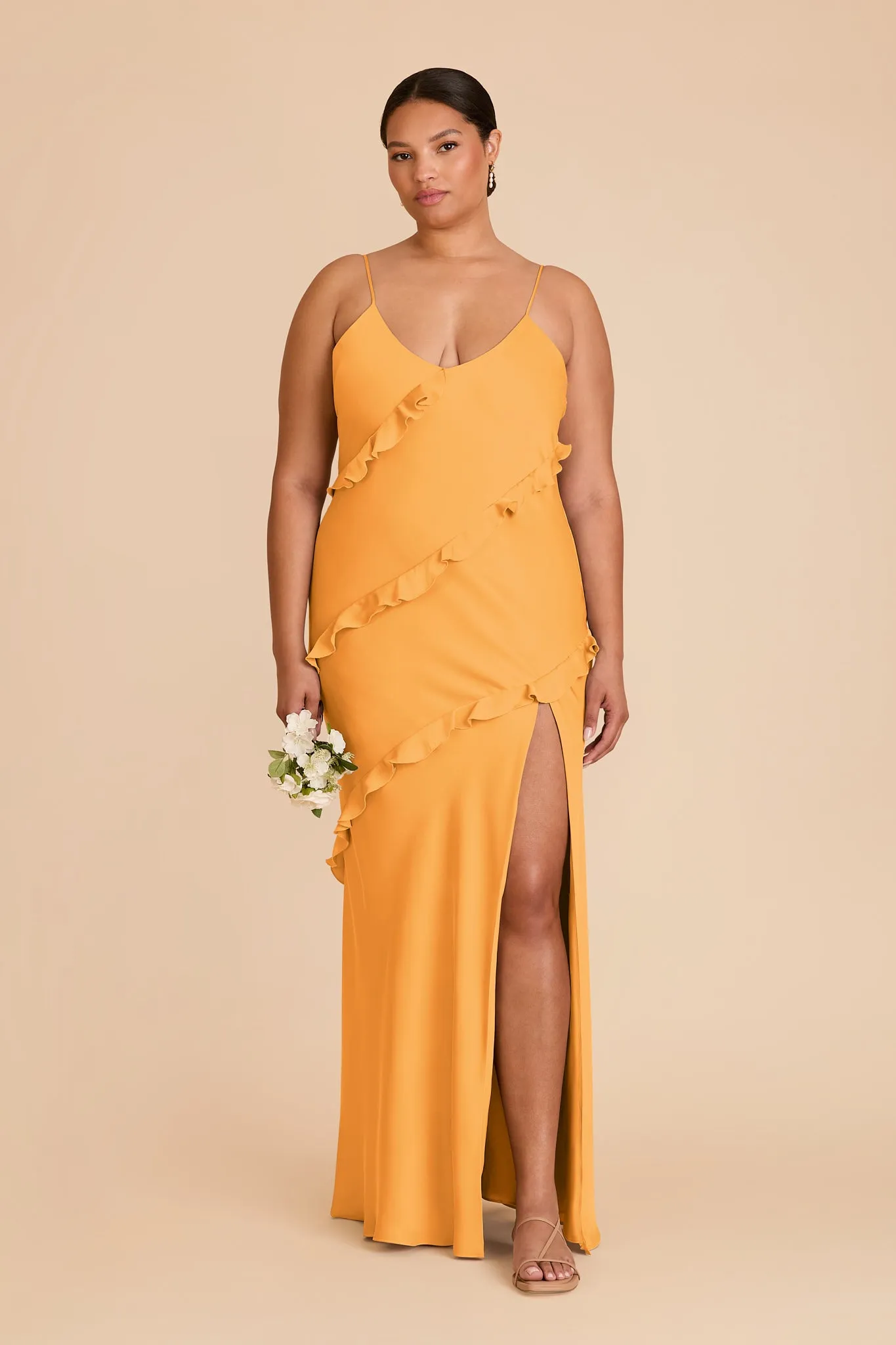 Valentina Matte Satin Dress - Mango sold by Birdy Grey product image thumbnail 2