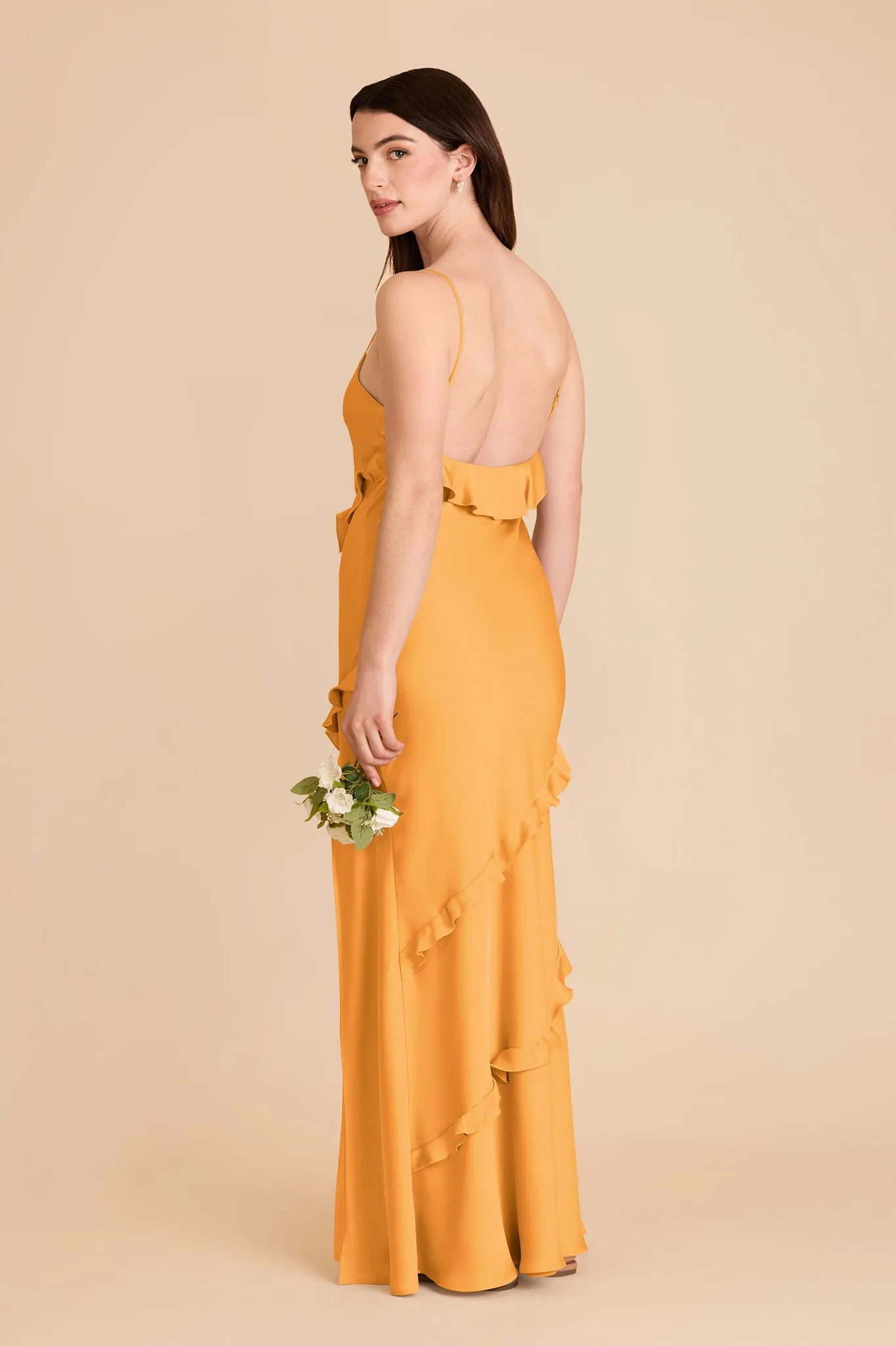Valentina Matte Satin Dress - Mango sold by Birdy Grey product image thumbnail 4