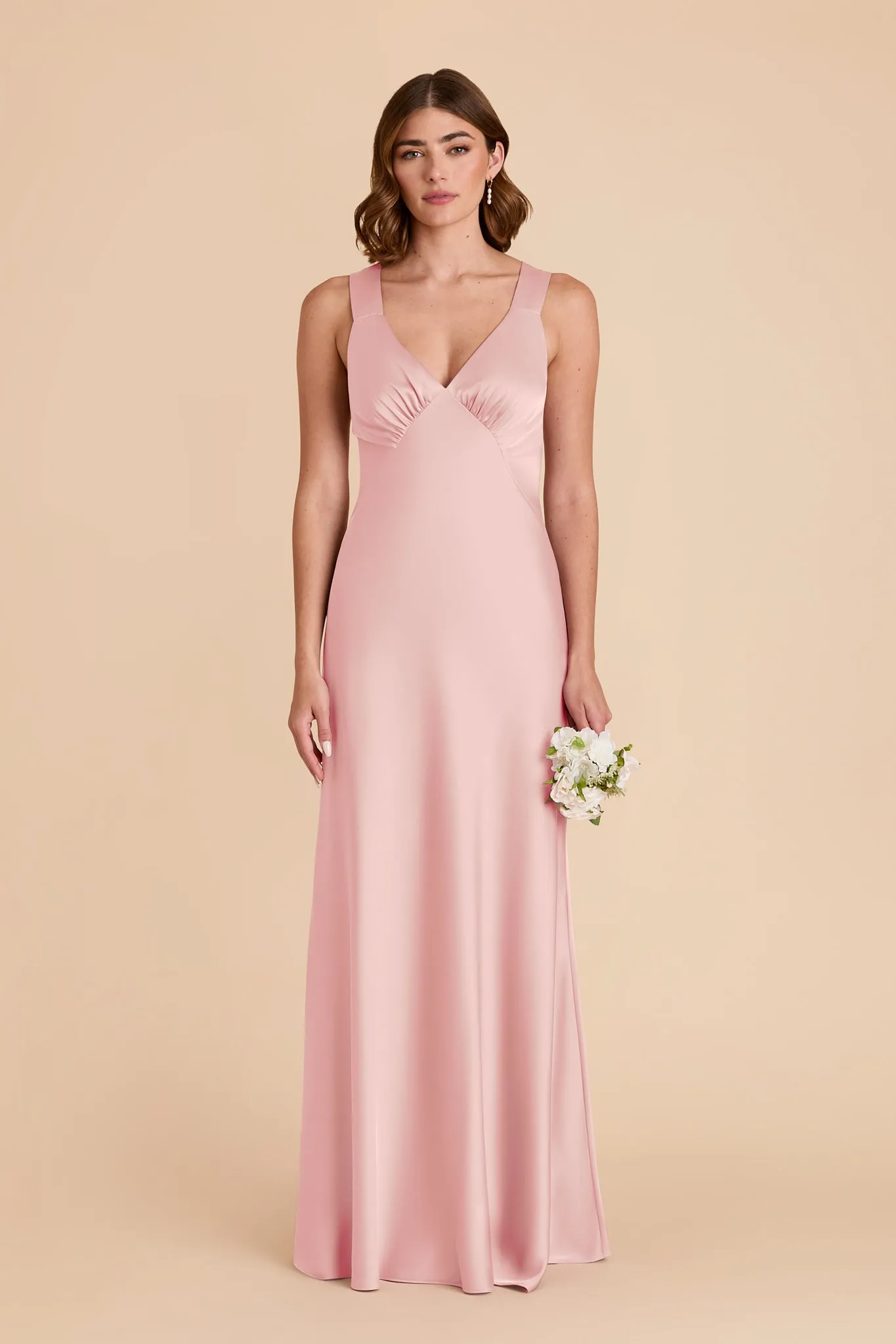 Veronica Matte Satin Dress - Fondant Pink sold by Birdy Grey