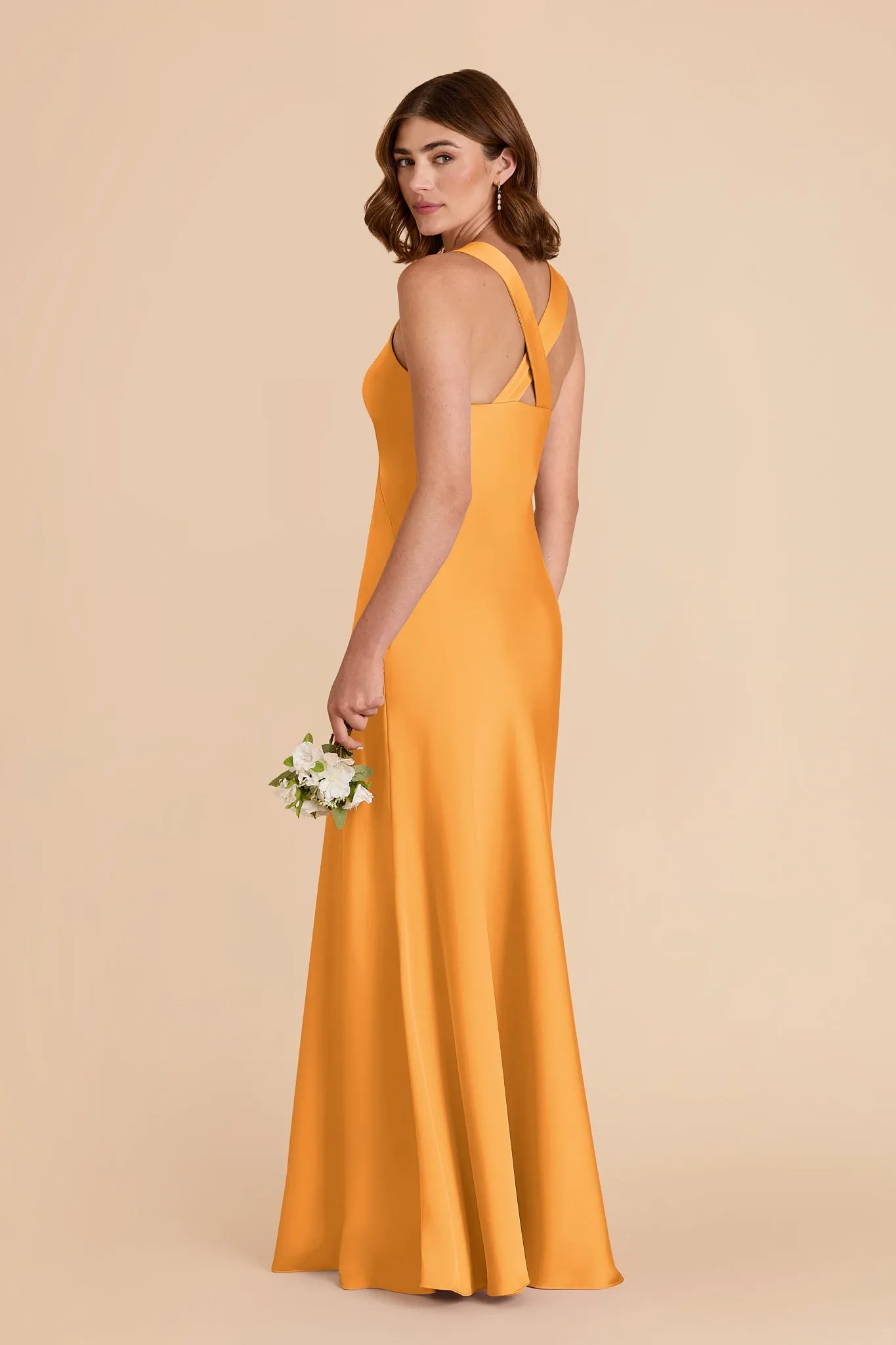 Veronica Matte Satin Dress - Mango sold by Birdy Grey product image thumbnail 4