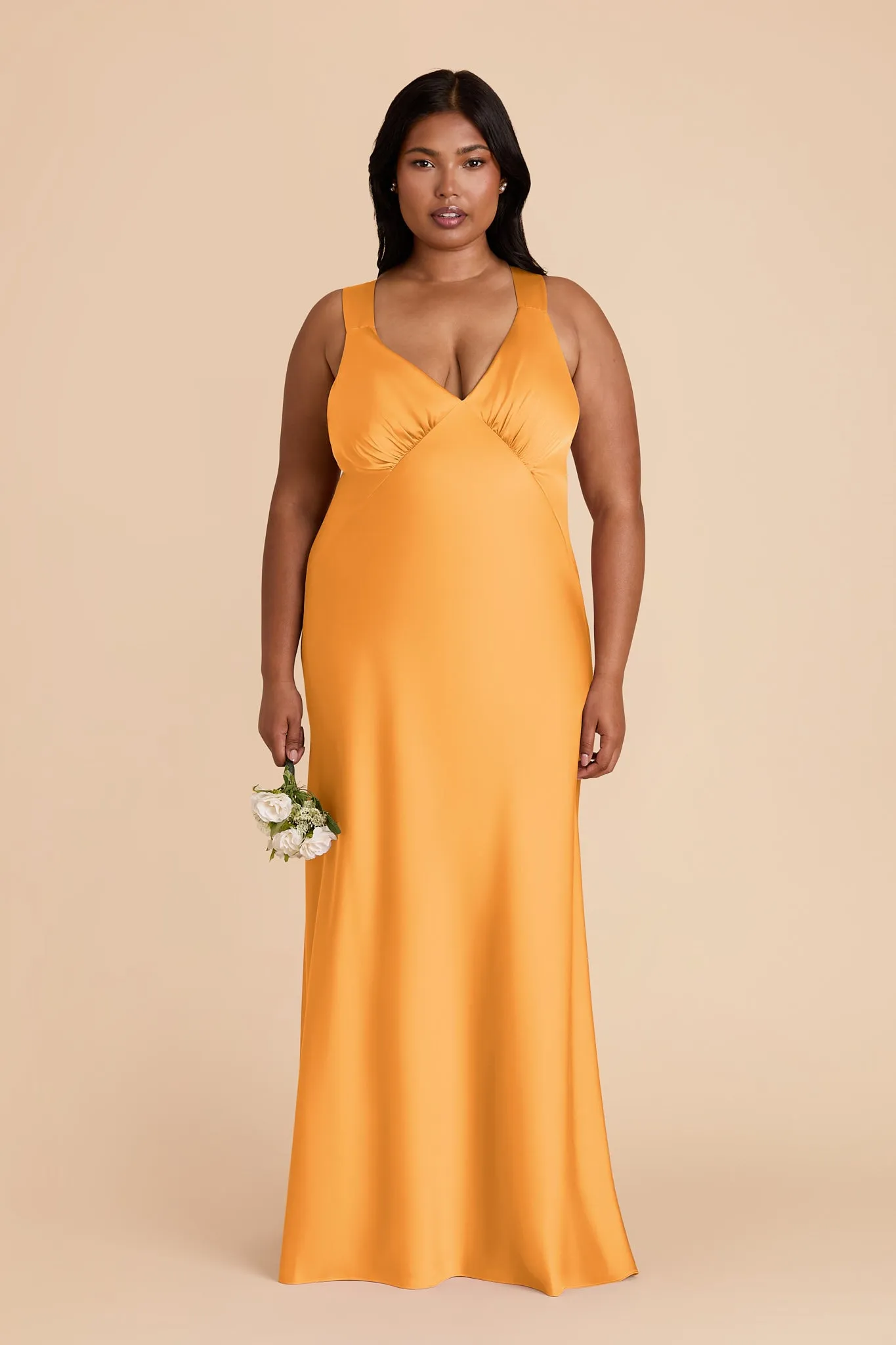 Veronica Matte Satin Dress - Mango sold by Birdy Grey product image thumbnail 2