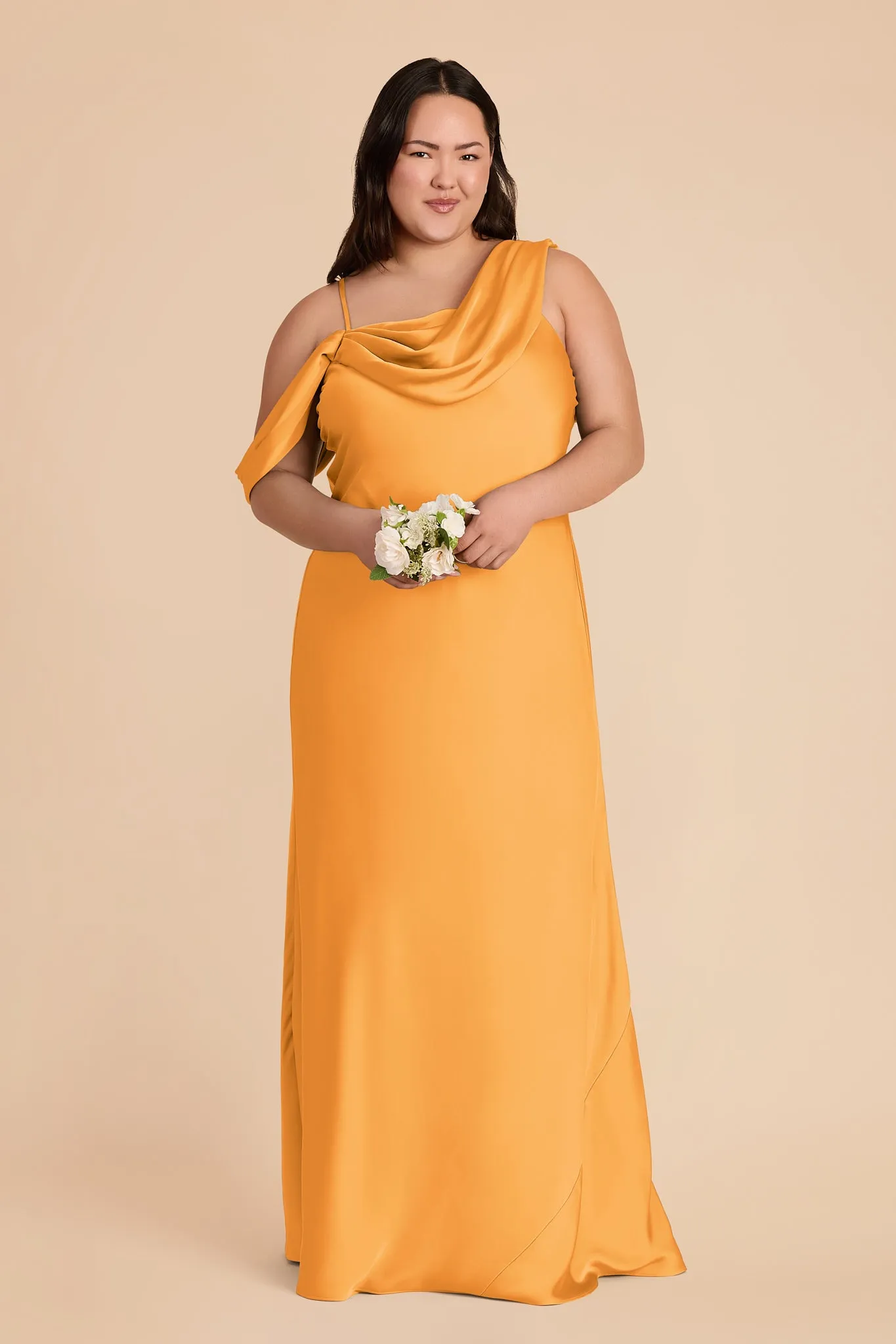 Freya Matte Satin Dress - Mango sold by Birdy Grey product image thumbnail 2