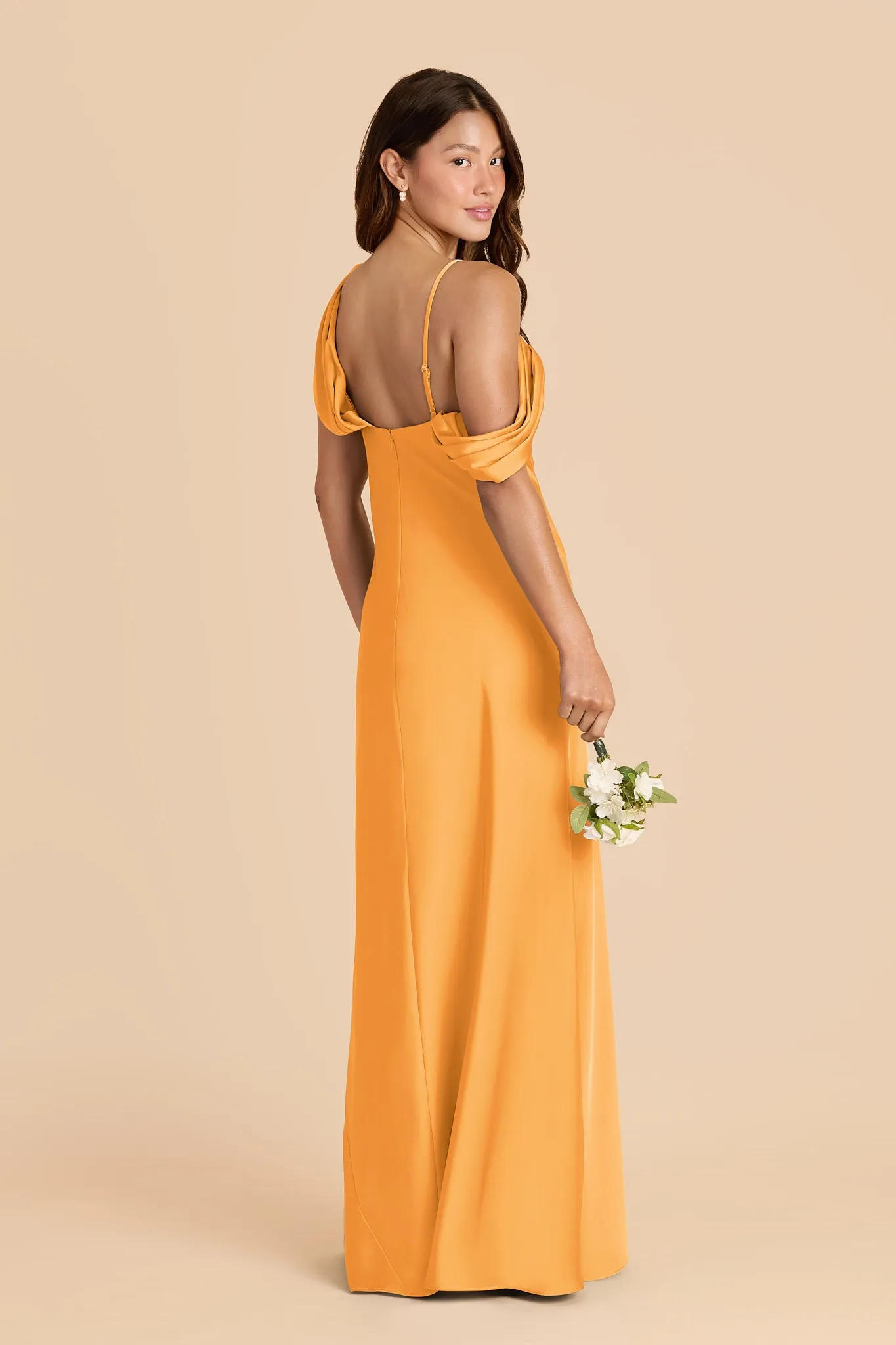 Freya Matte Satin Dress - Mango sold by Birdy Grey product image thumbnail 4