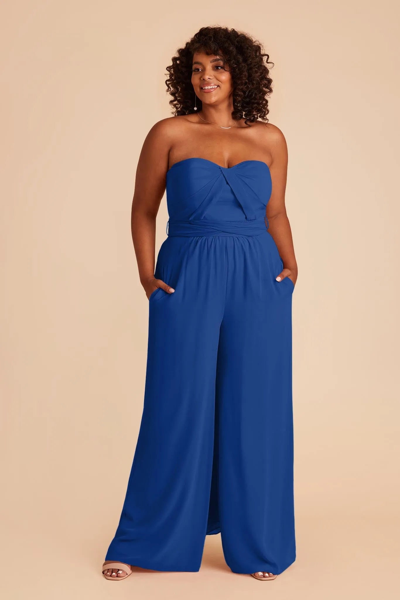 Gigi Chiffon Jumpsuit - Cobalt Blue sold by Birdy Grey product image thumbnail 2