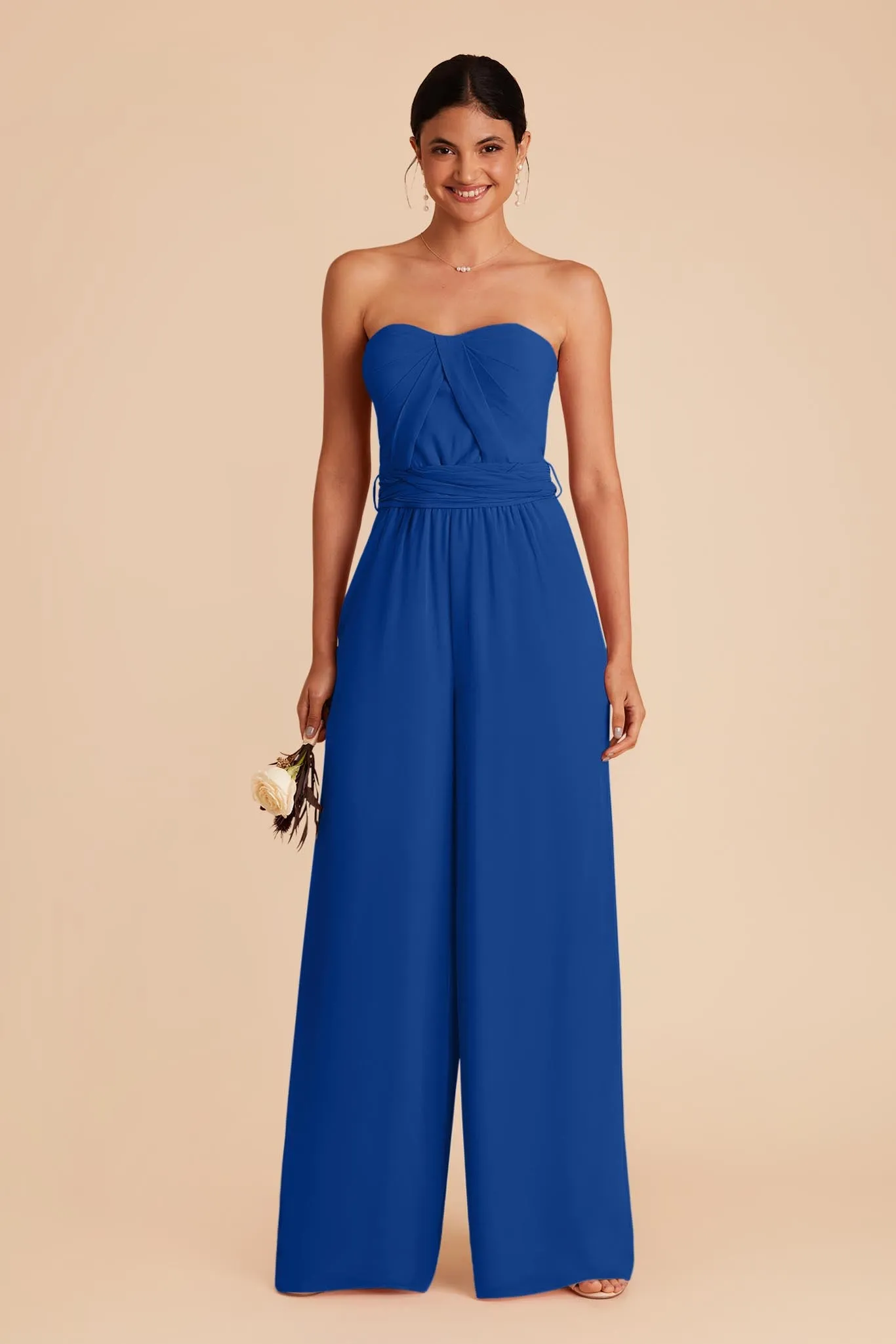 Gigi Chiffon Jumpsuit - Cobalt Blue sold by Birdy Grey product image thumbnail 4