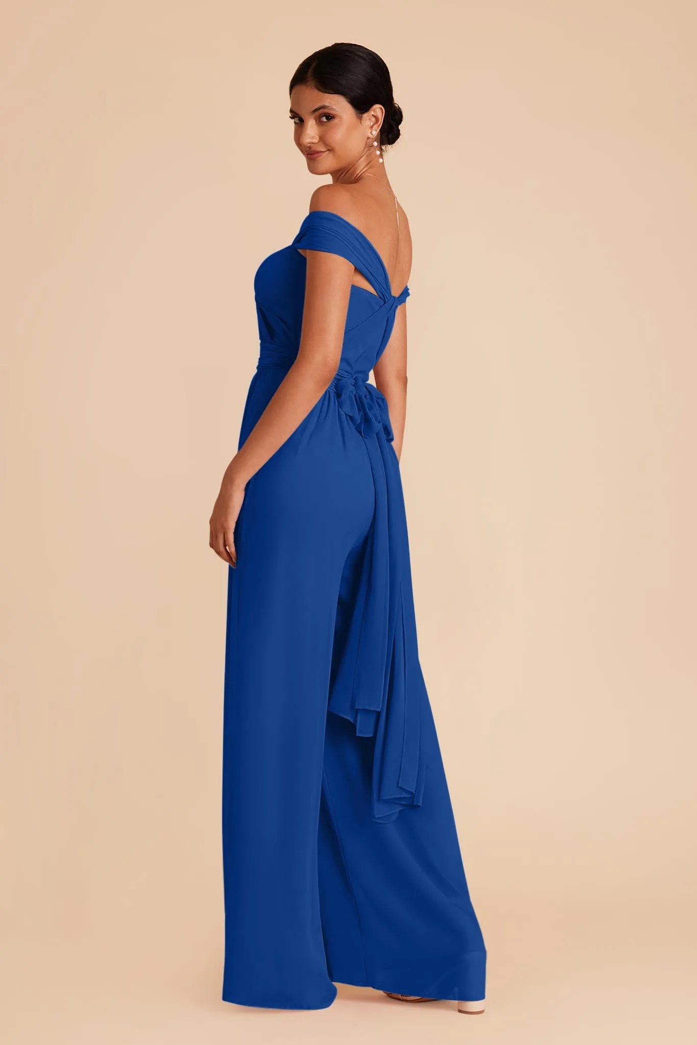 Gigi Chiffon Jumpsuit - Cobalt Blue sold by Birdy Grey product image thumbnail 5