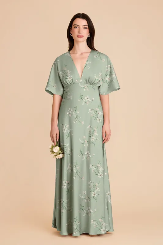 Shyla Matte Satin Dress - Sage Le Fleur sold by Birdy Grey