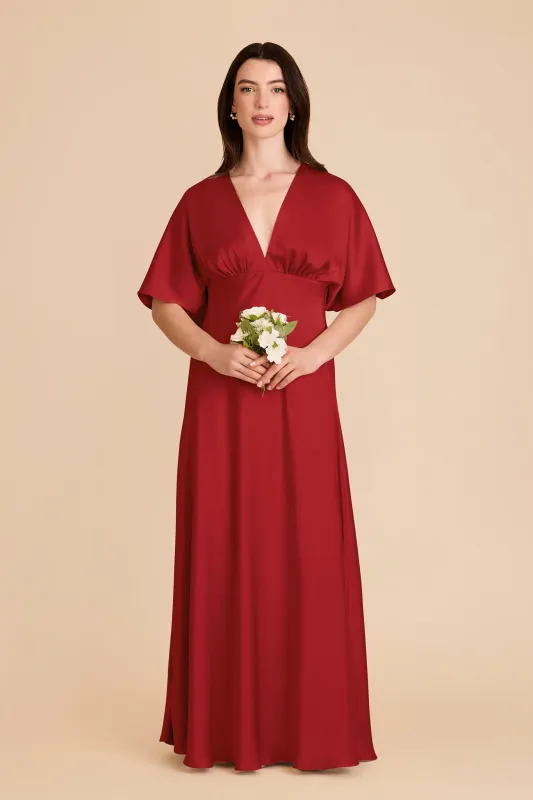 Shyla Matte Satin Dress - Ruby Red sold by Birdy Grey