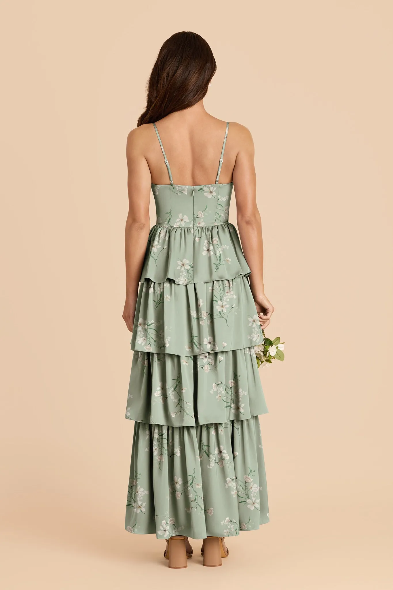 Lola Matte Satin Dress - Sage Le Fleur sold by Birdy Grey product image thumbnail 2
