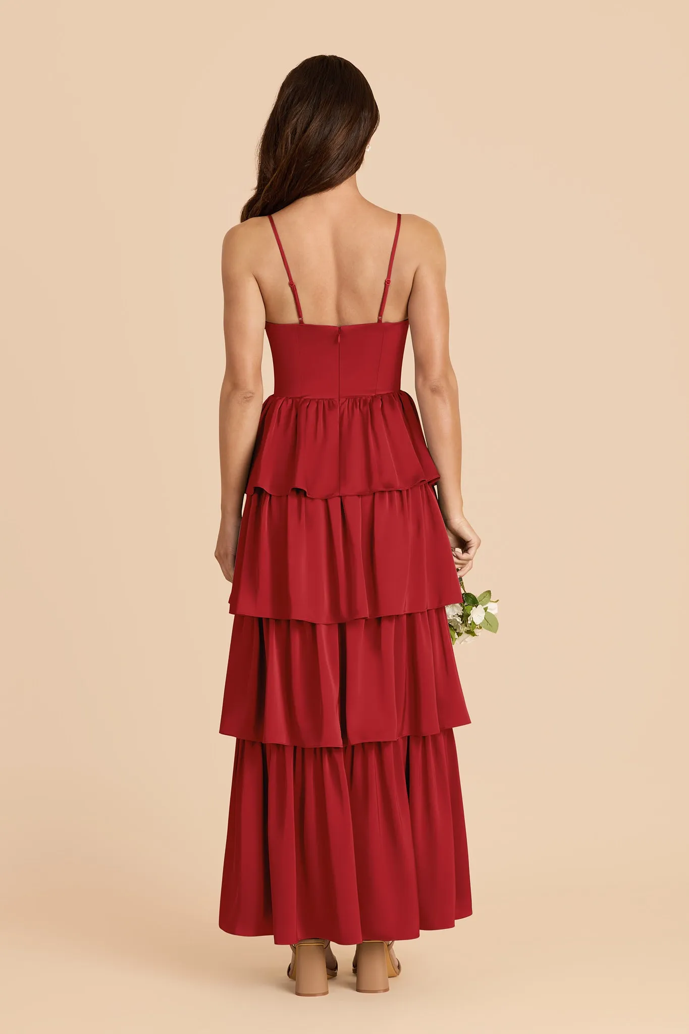 Lola Matte Satin Dress - Ruby Red sold by Birdy Grey product image thumbnail 4