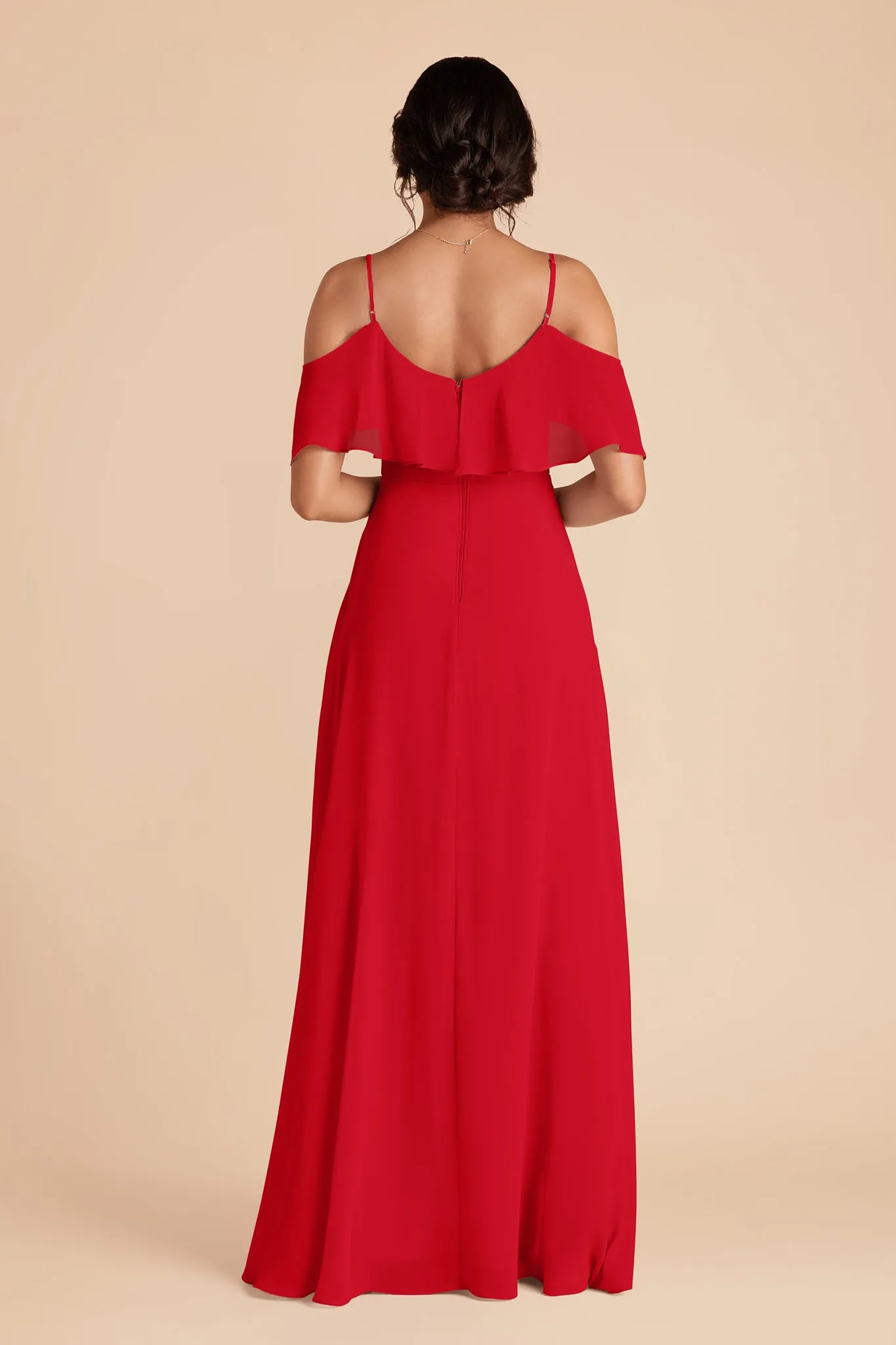 Jane Chiffon Dress - Ruby Red sold by Birdy Grey product image thumbnail 5