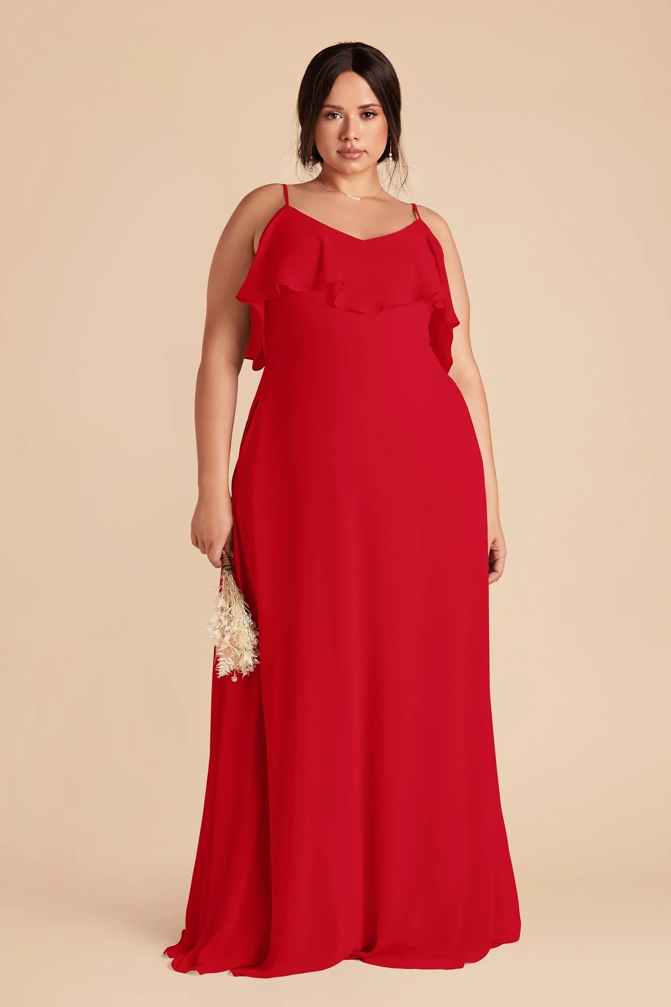 Jane Chiffon Dress - Ruby Red sold by Birdy Grey product image thumbnail 2