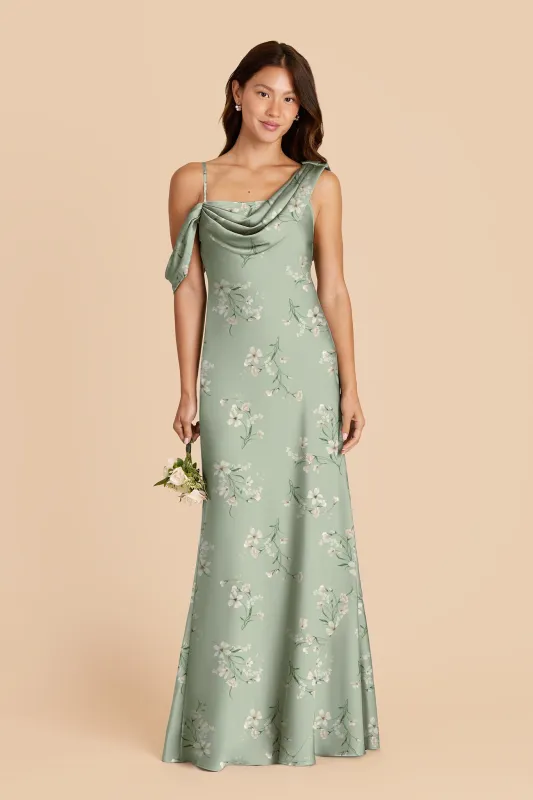 Freya Matte Satin Dress - Sage Le Fleur made by Birdy Grey