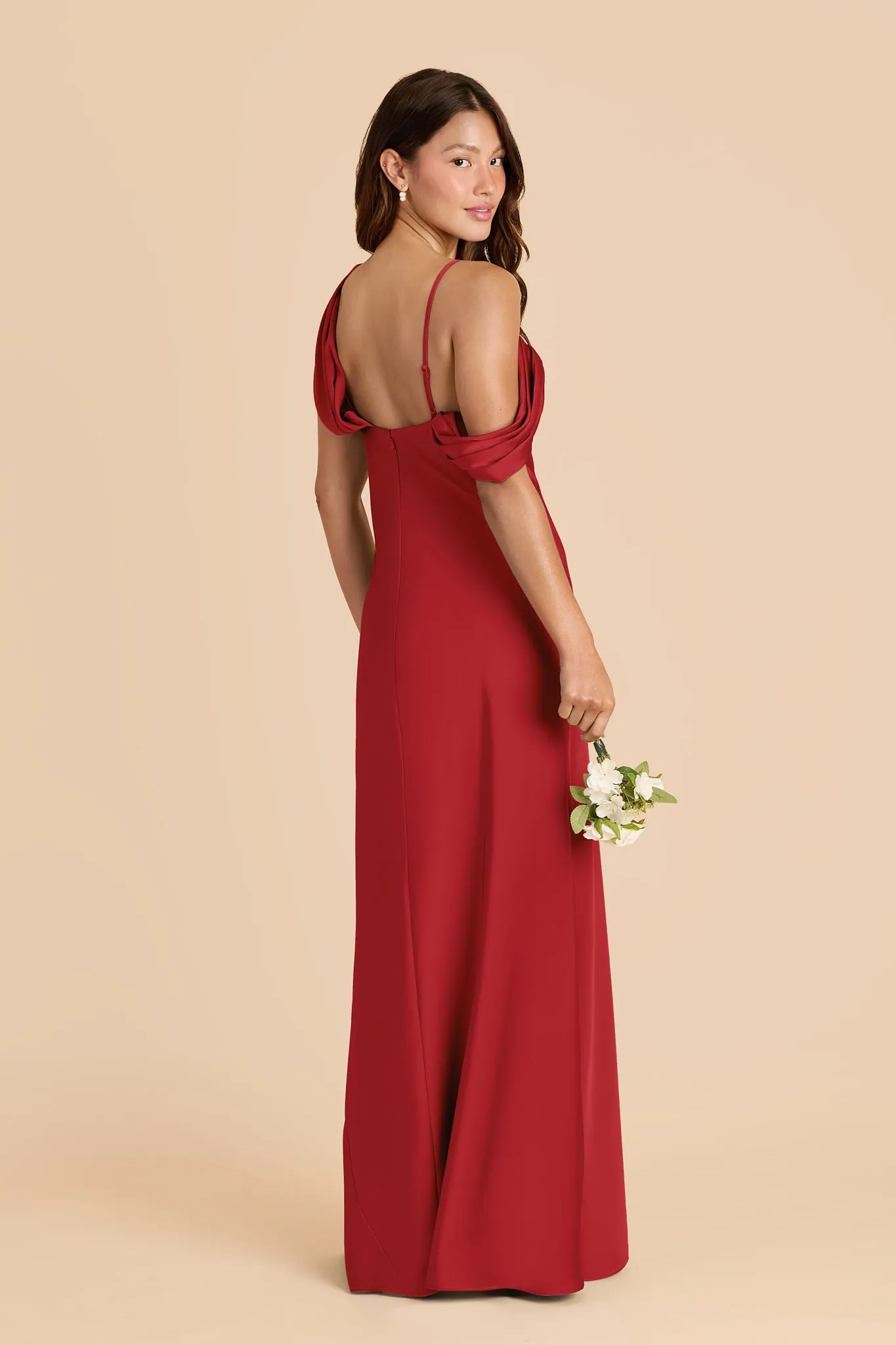 Freya Matte Satin Dress - Ruby Red sold by Birdy Grey product image thumbnail 4